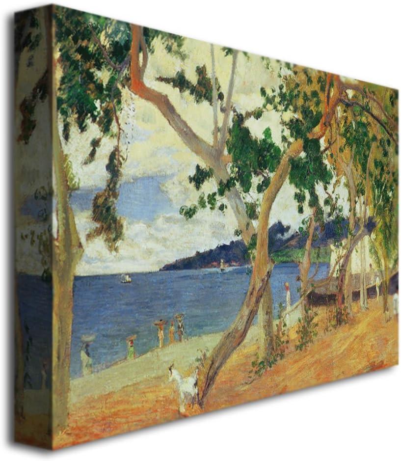 Trademark Fine Art Paul Gaugin By the Seashore Martinique 1887 Canvas Art