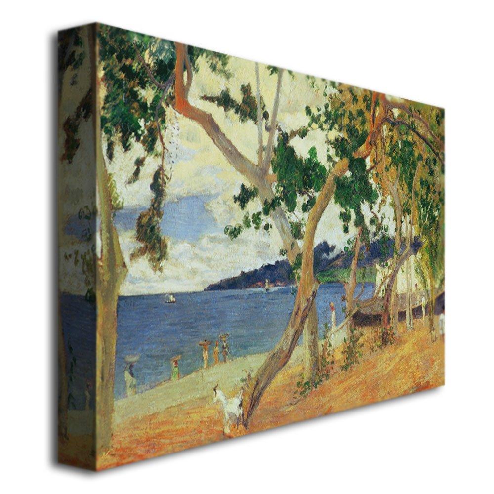 Trademark Fine Art Paul Gaugin By the Seashore Martinique 1887 Canvas Art