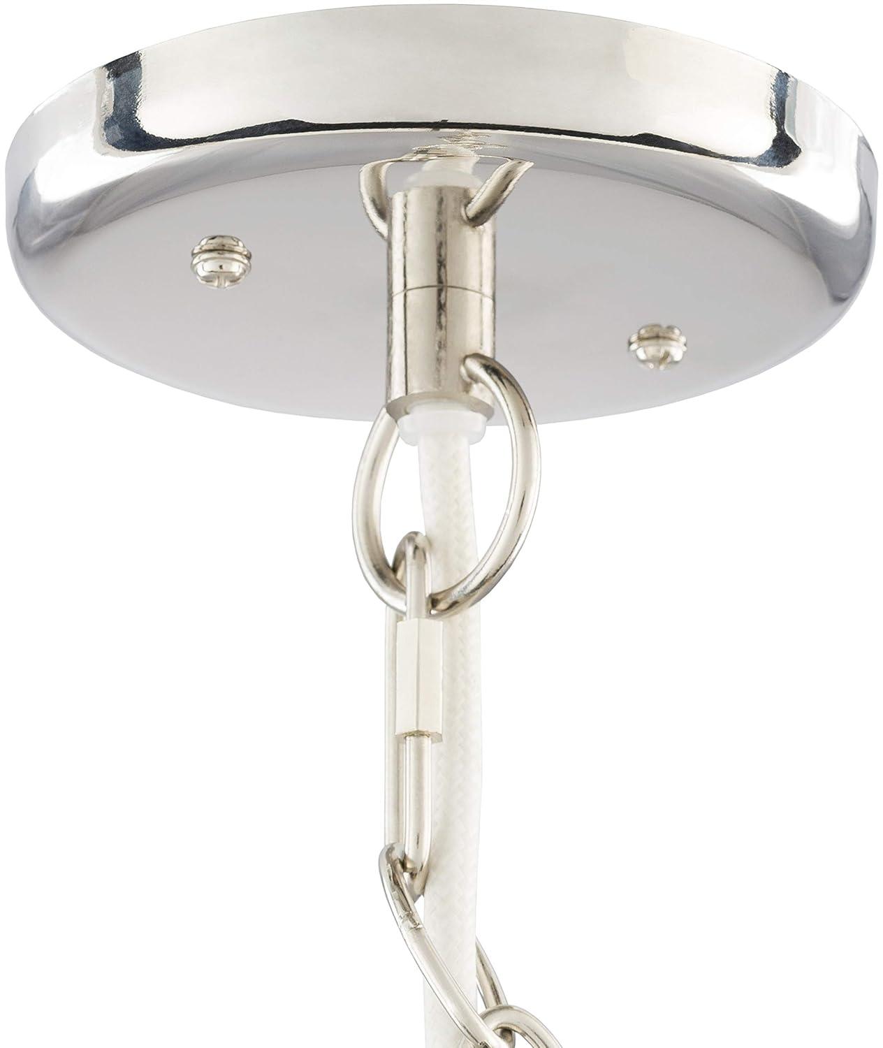 Surya Mist Contemporary Blue Glass Pendant Light