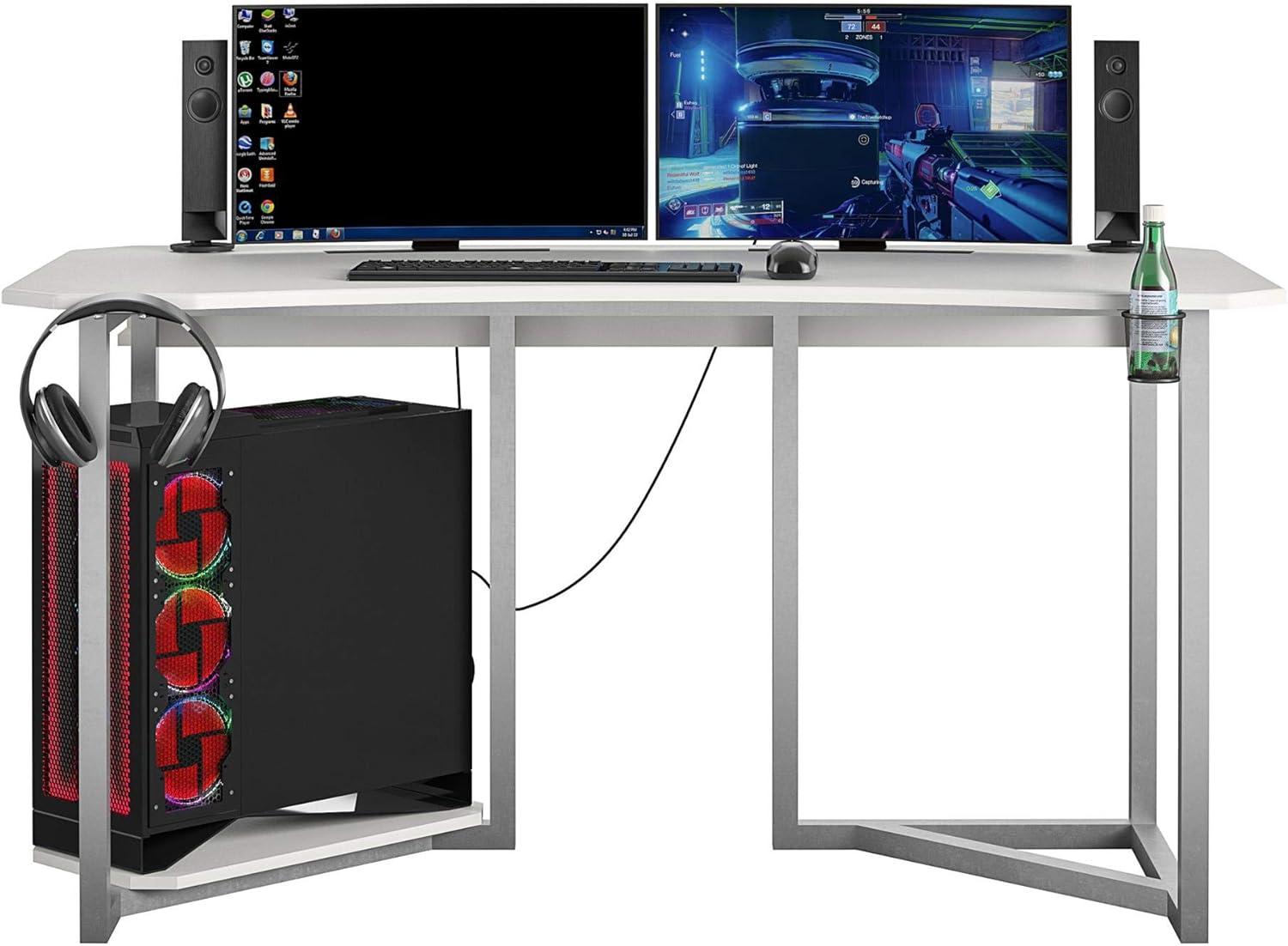 Quest Gaming Desk with CPU Stand