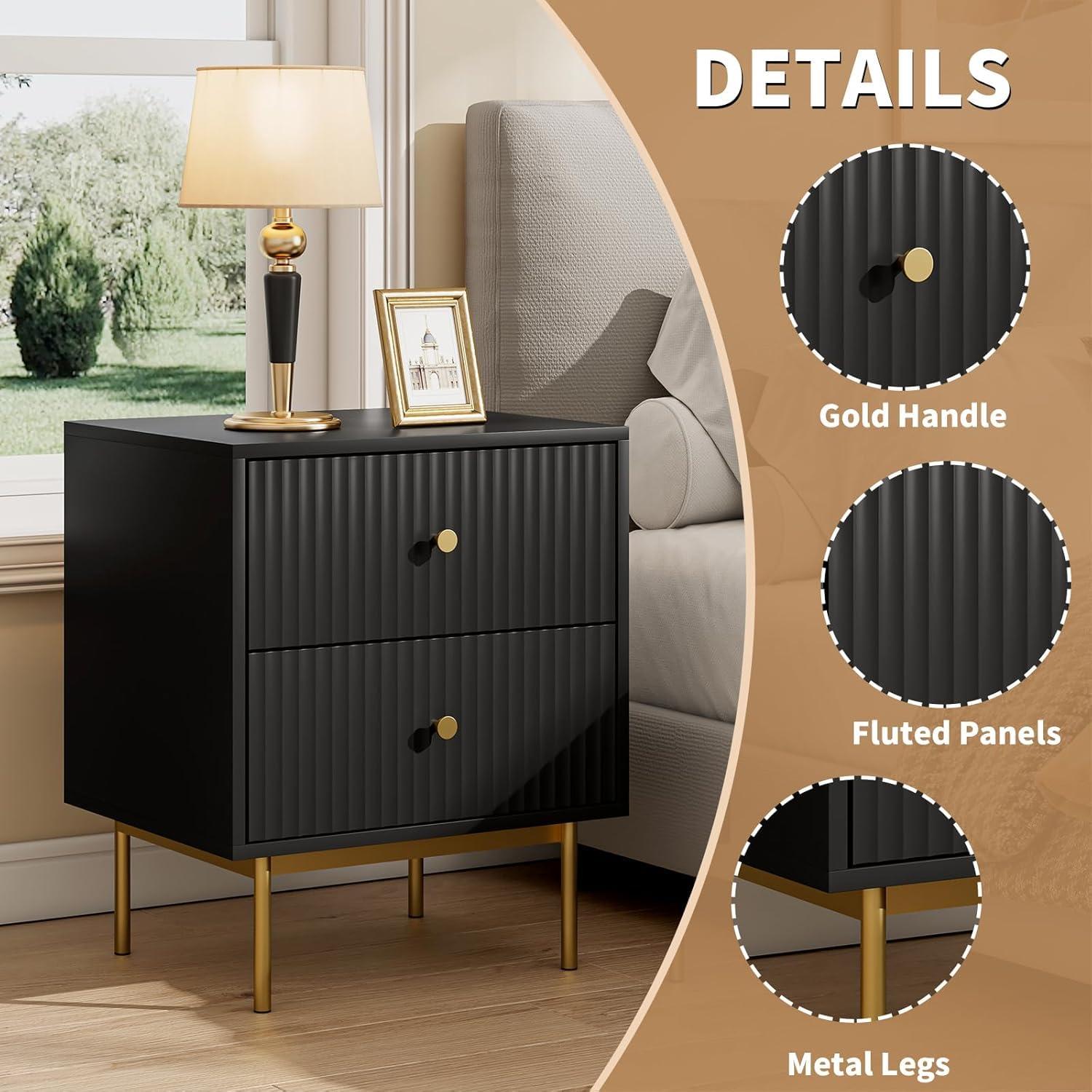 Nightstand With 2 Drawers (Set of 2)
