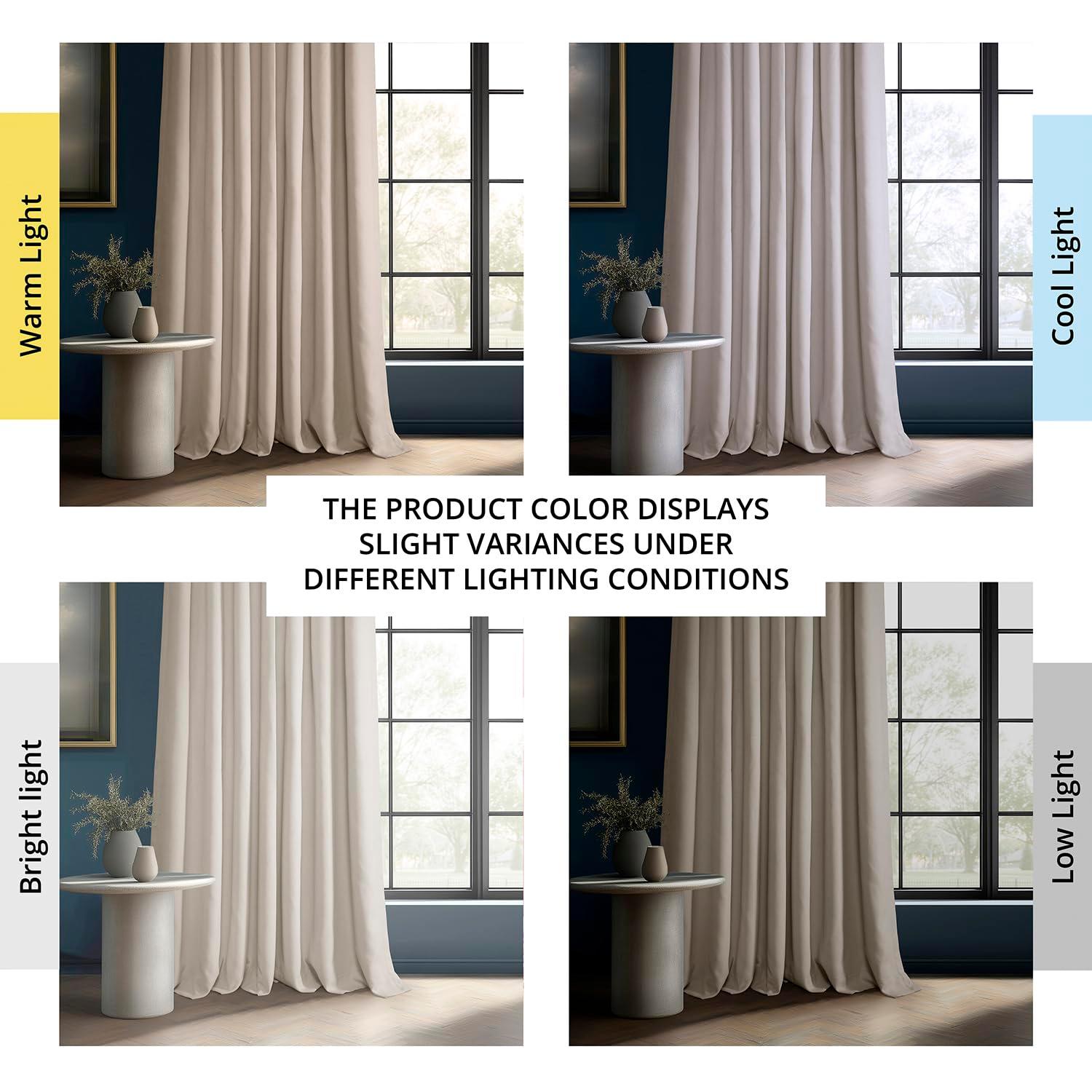 HPD Half Price Drapes Birch Faux Linen Room Darkening Curtains for Bedroom & Living Room Curtains (1 Panel), Door & Window Curtains 84 inches long, Rod Pocket Curtains & drapes, 50W X 84L