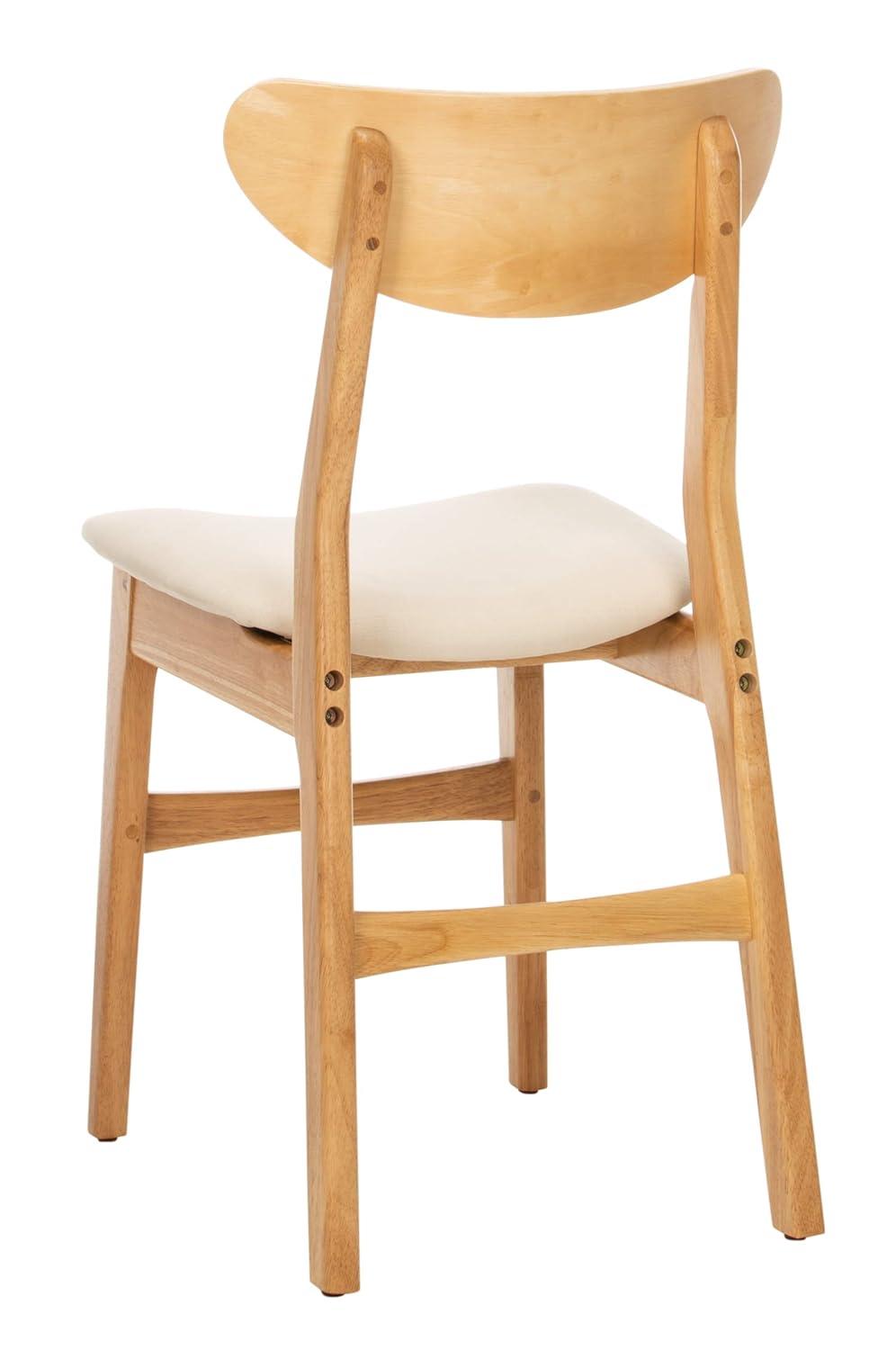 Lucca Retro Dining Chair (Set of 2) - DCH1001 - Natural/White - Safavieh