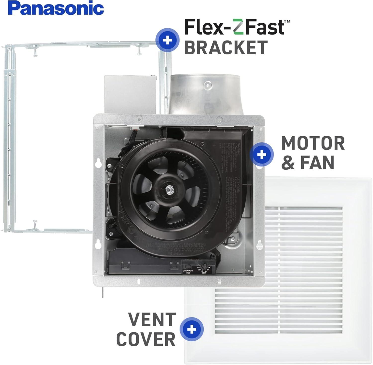 Panasonic WhisperValue DC White Ceiling and Wall Ventilation Fan