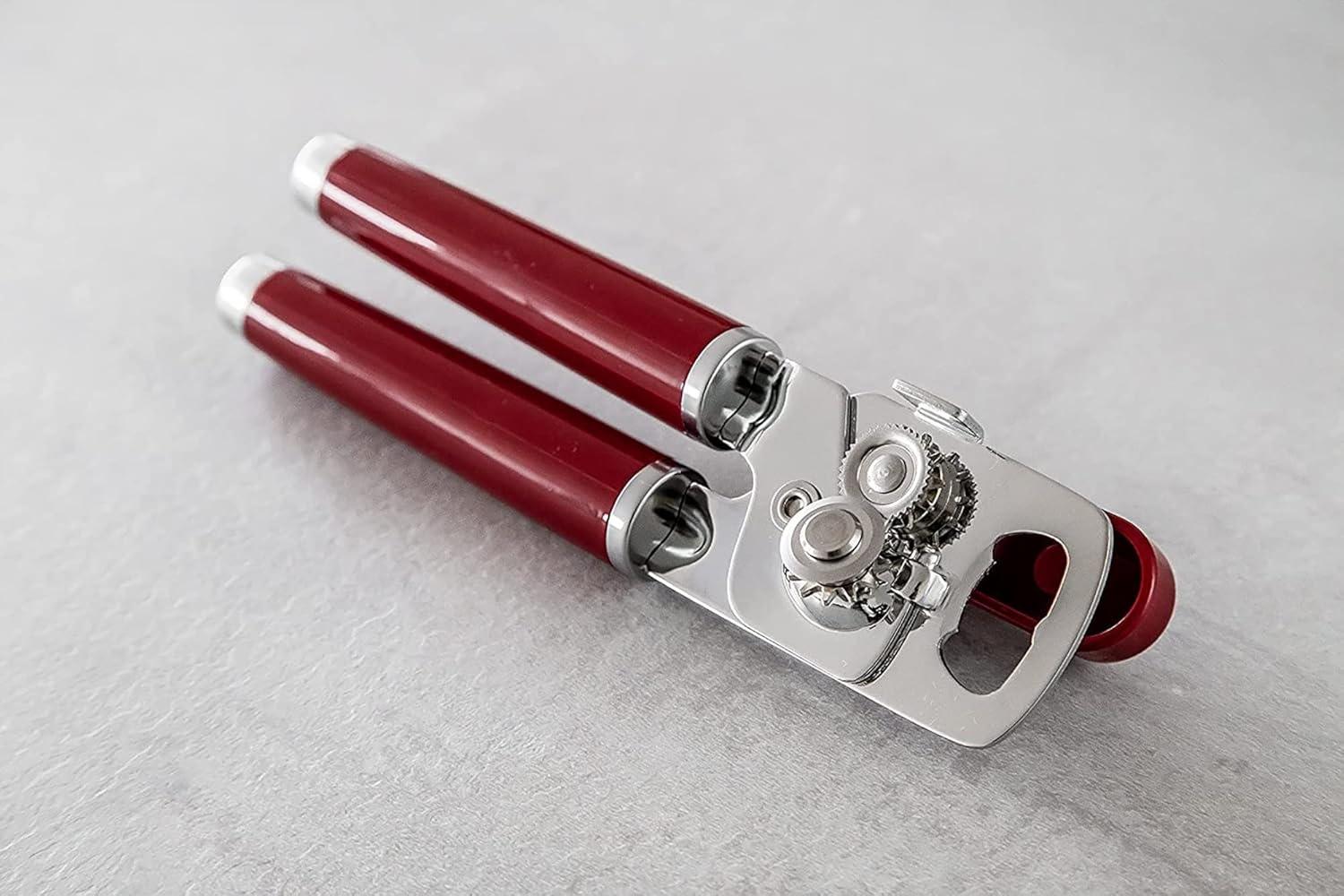 Gloss Red ABS & Stainless Steel Manual Bottle & Can Opener