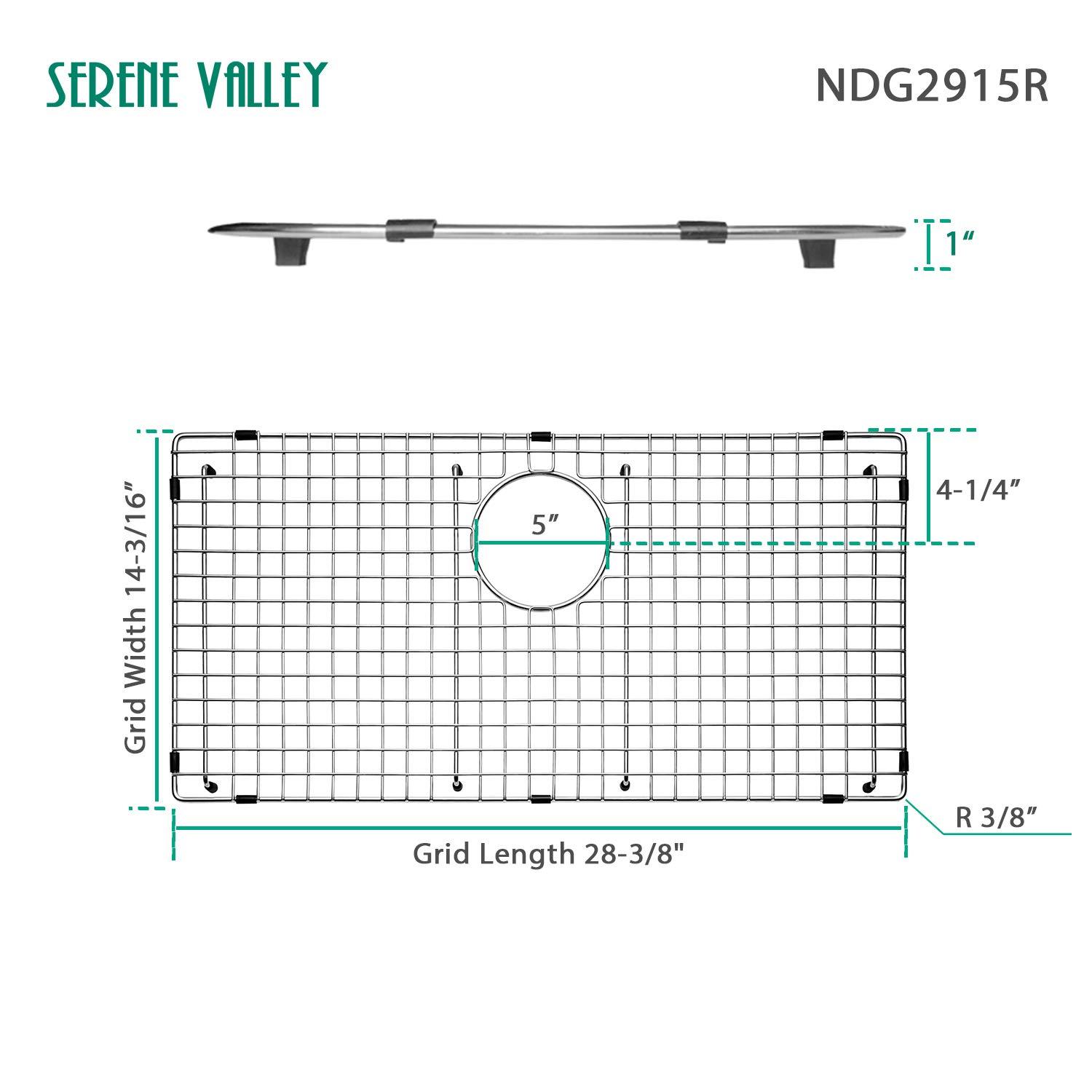 28.39-in x 14.17-in Rear Drain Heavy-Duty Stainless Steel Sink Grid