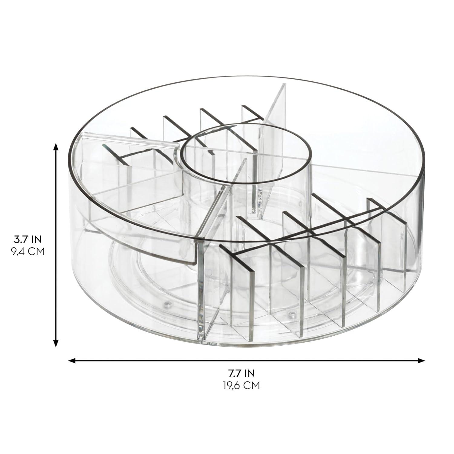 iDesign iDesign’s Onyx Collection Cosmetic Carousel, Clear