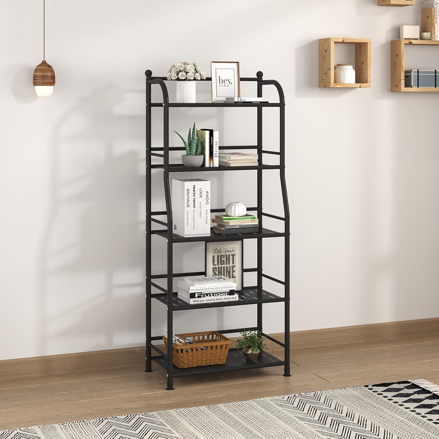 Rebrilliant Metal Shelf Storage Shelves, Living Room Shelves, Corner Kitchen Storage Shelves, Indoor Plant Shelves