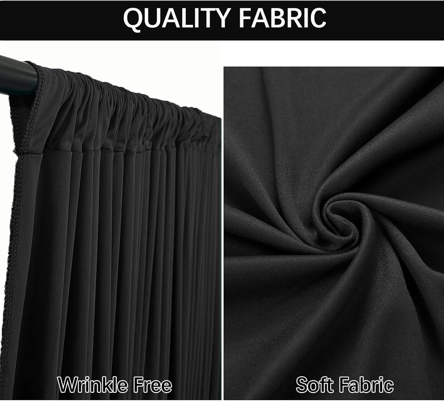 10x10ft White Backdrop Curtain for Parties Wrinkle Free Wedding Baby Curtain Backdrops for Birthday Party