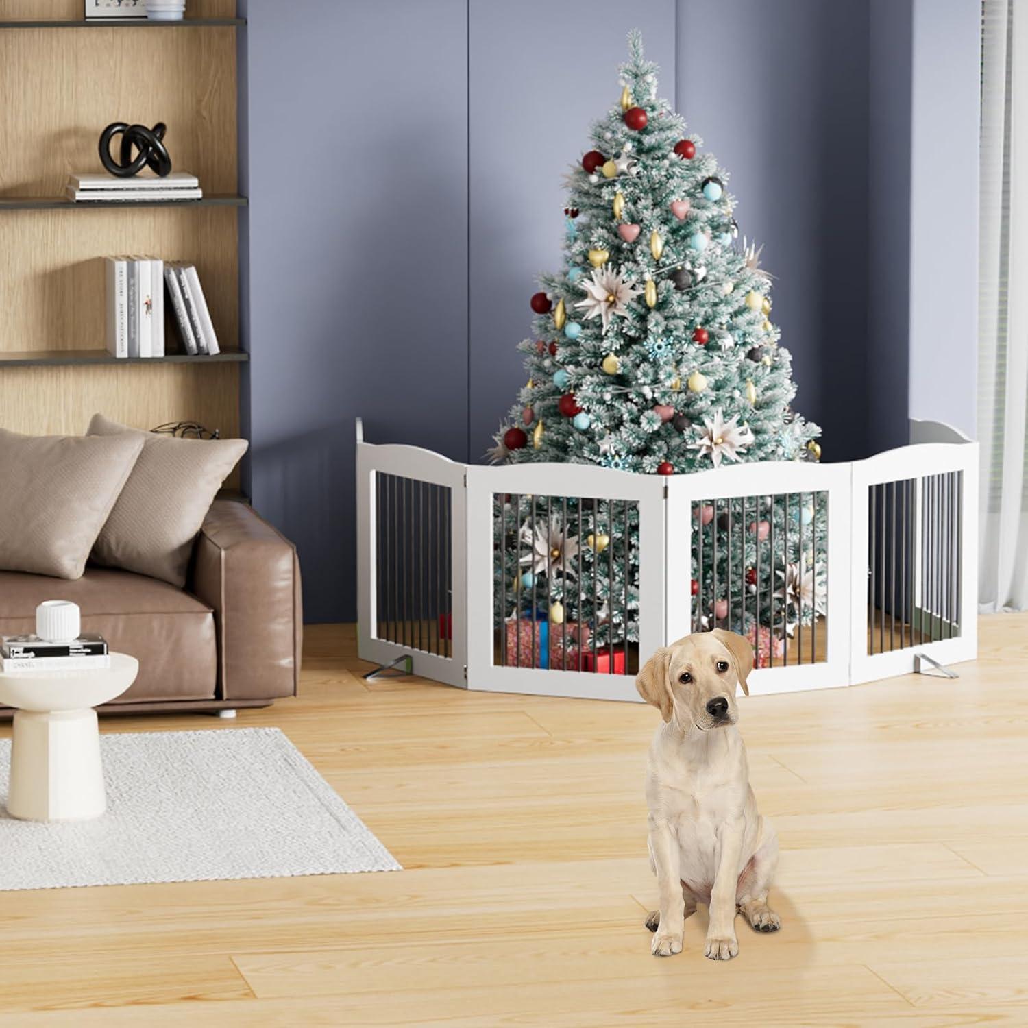 Archie & Oscar™ Freestanding Dog Gates, Foldable Dog Fence Indoor For Stairs, Doorways