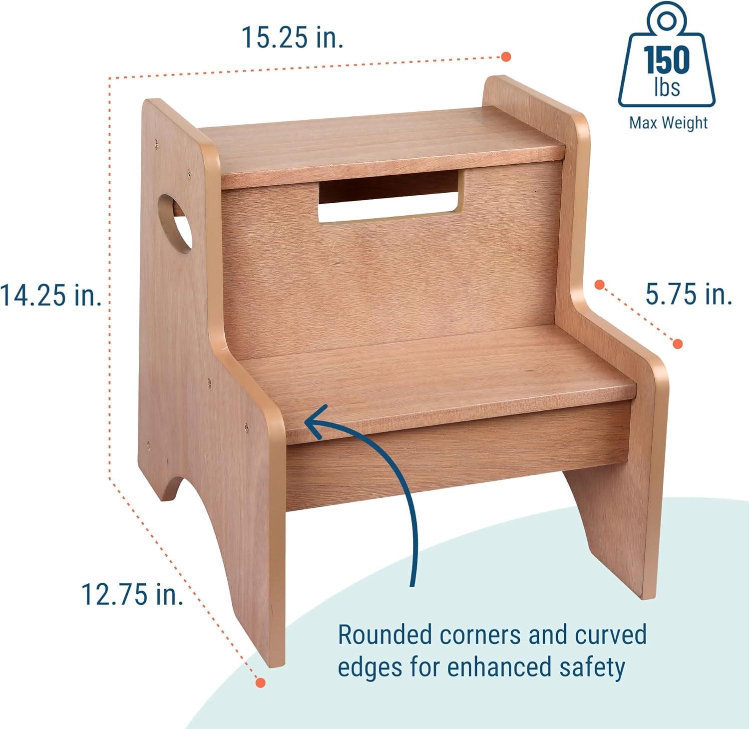 Classic Oak MDF 2-Step Stool