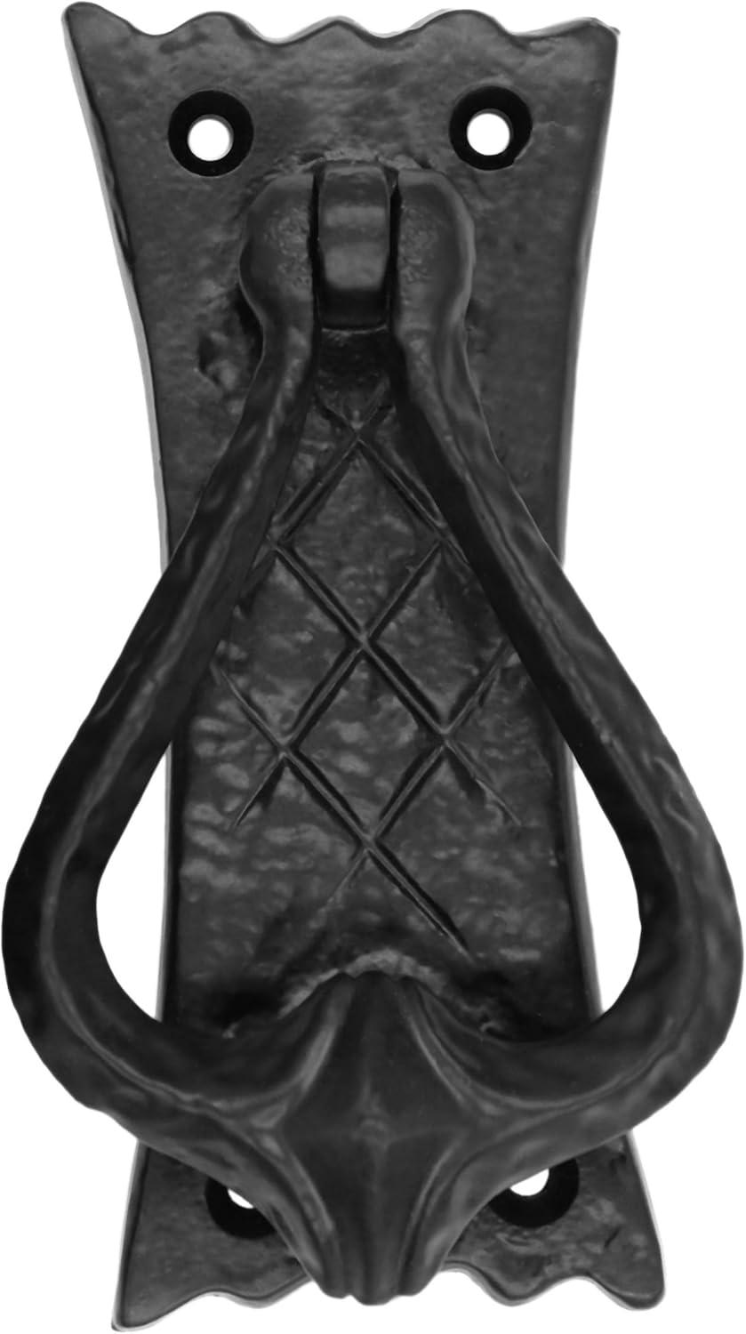 Mystic Colonial Hardware Bedroom Door Knocker Antique Black Ironmongery - True Solid CAST Iron - 4.7 inches