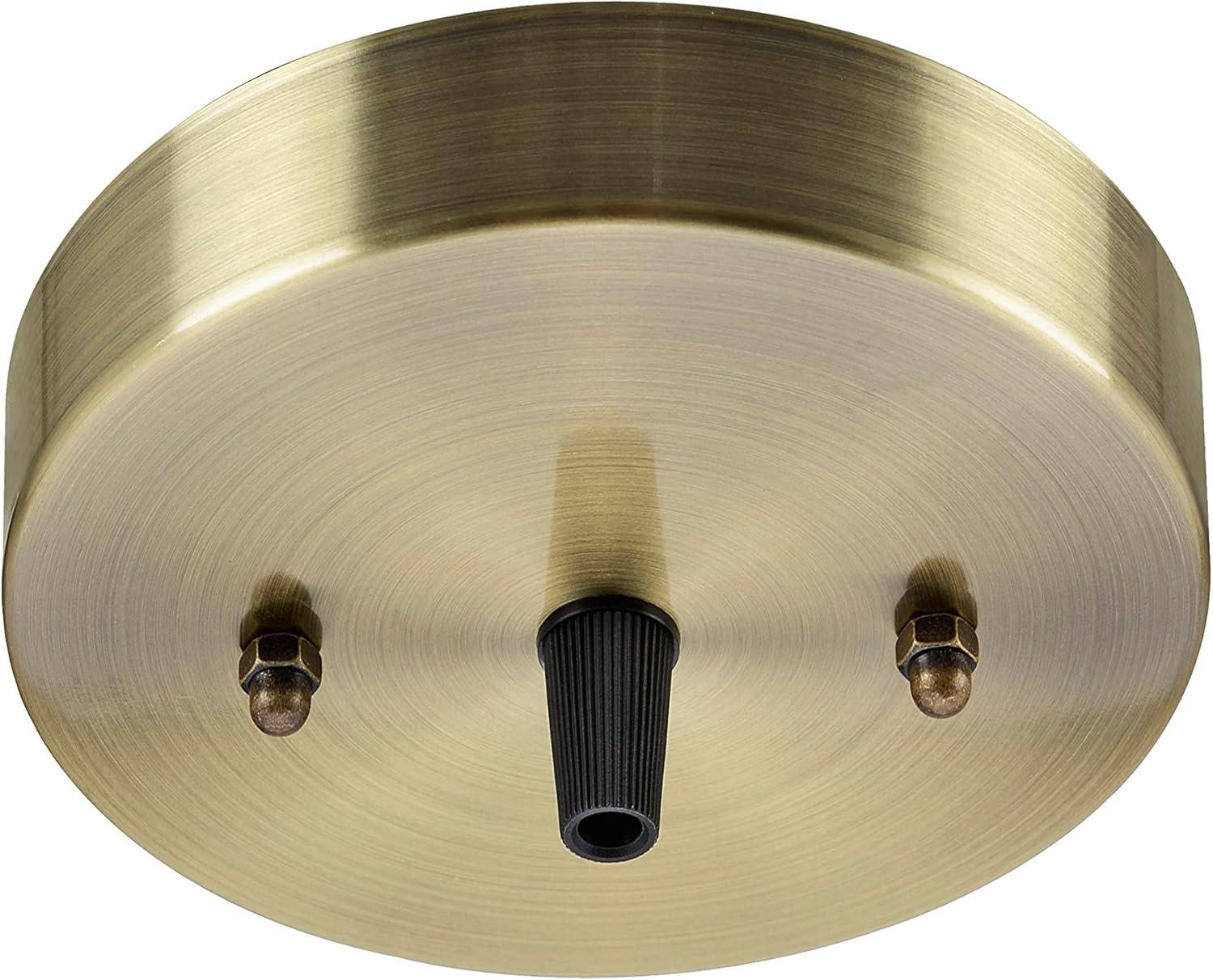 Aspen Creative 21512-22 Canopy Kit, 5-1/8"D, 7/16" Center Hole, Matte White, 2PK