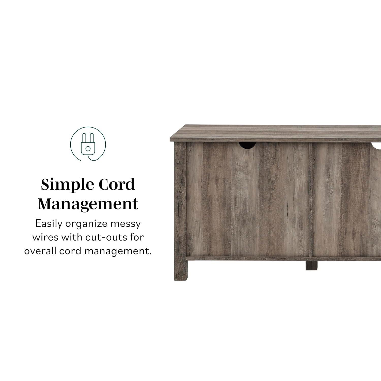 Walker Edison Modern Farmhouse TV Stand for TVs up to 80", Birch