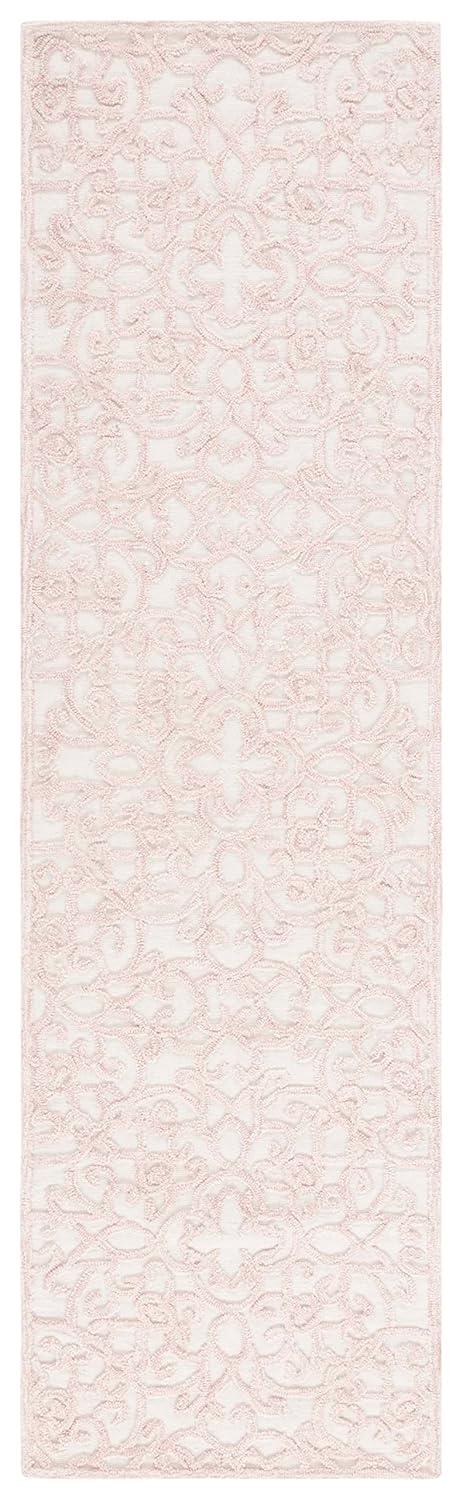 Trace TRC103 Hand Tufted Runner Rug - Ivory/Pink - 2'3"x8' - Safavieh.