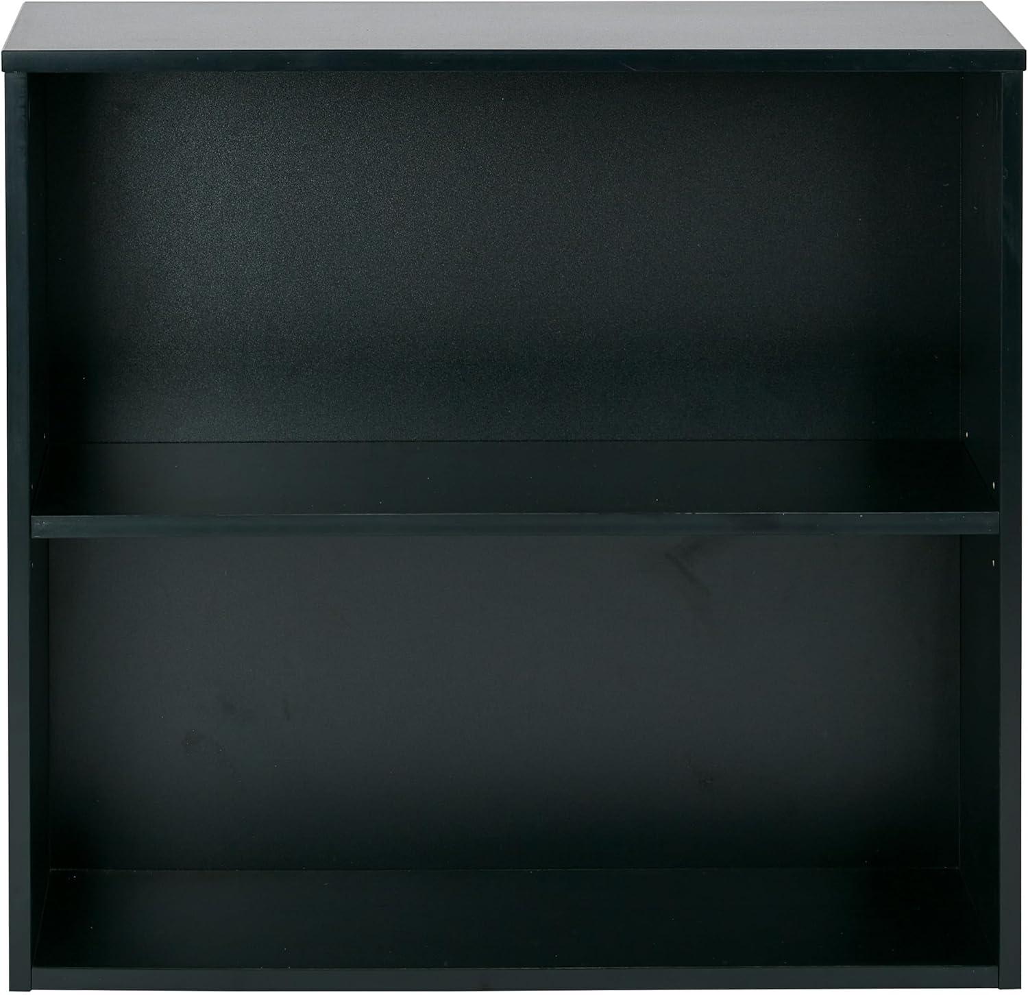 Prado 30 inch 2 Shelf Multipurpose Black Bookcase Engineered Wood