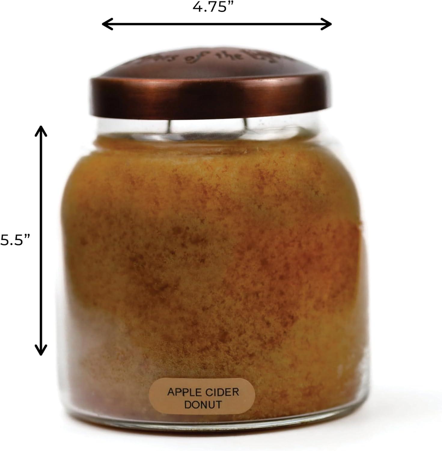 Apple Cider Donut Scented Fall Candle in Glass Jar
