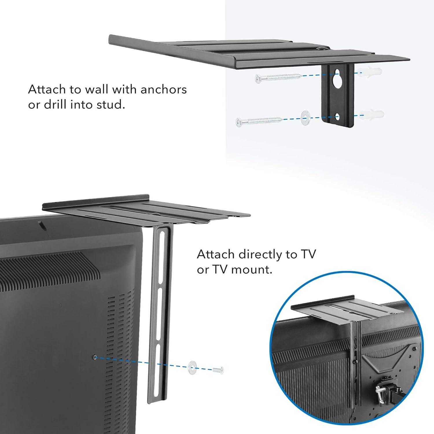 Mount-it Mount-It Floating Shelf for Wall Mounted TV & Streaming Devices | Dual Installation for Wall or TV