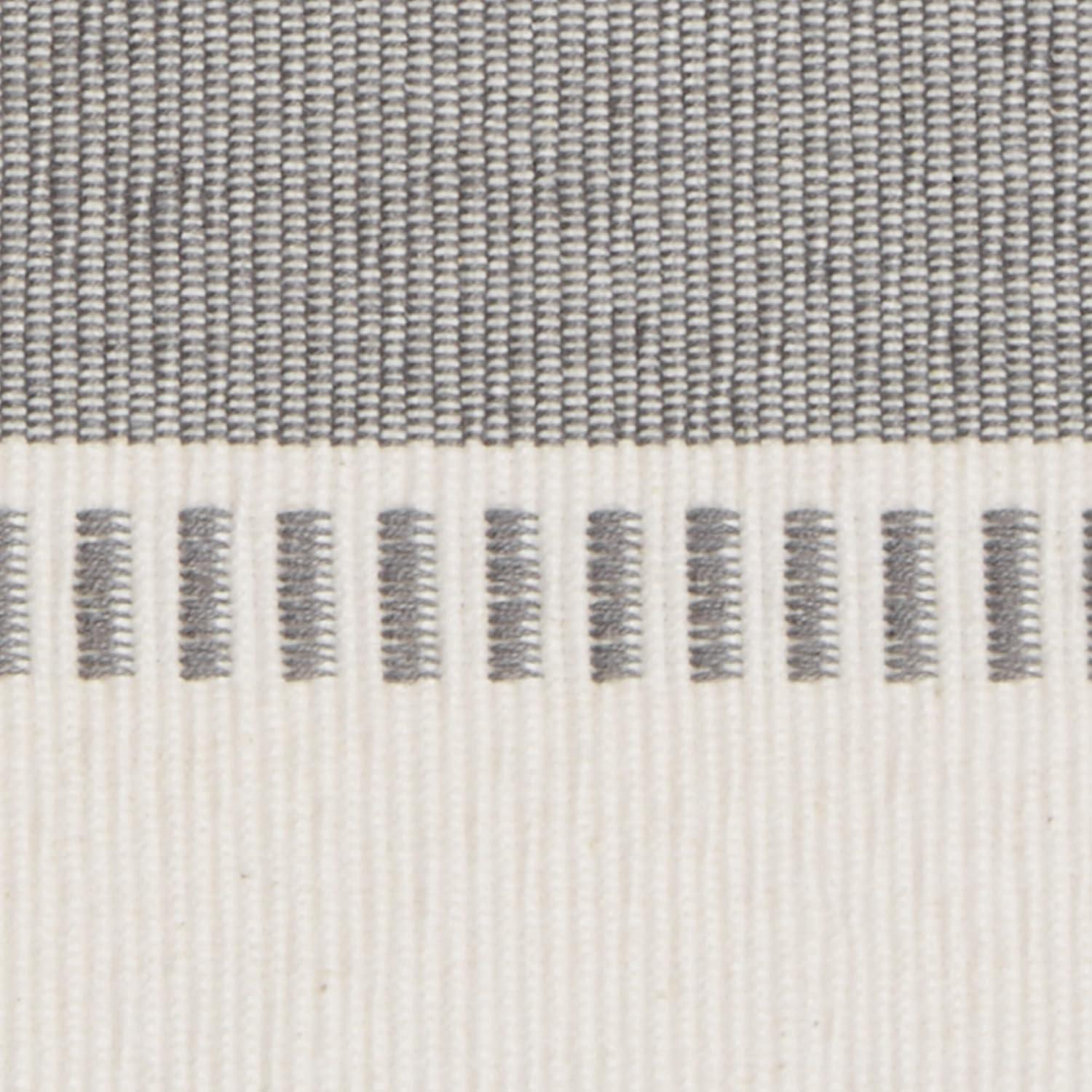 Design Imports  Ribbed Dobby Stripe Table Runner, Cool Gray, 13X72"