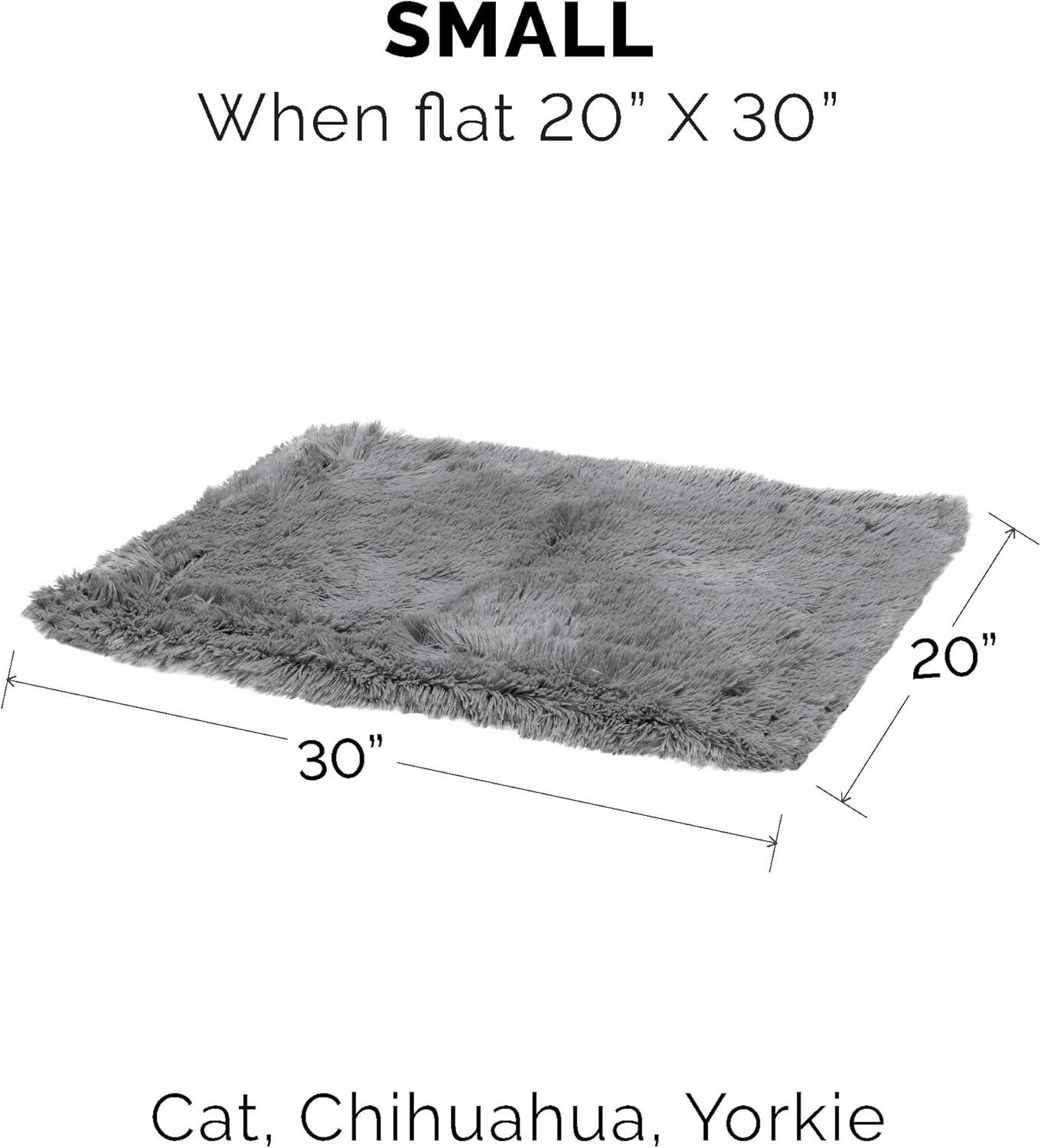 QUALITY FLOORING INC. Waterproof Throw Blanket For Dogs & Indoor Cats, Washable - Shaggy Plush Calming Long Faux Fur & Velvet Dog Blanket