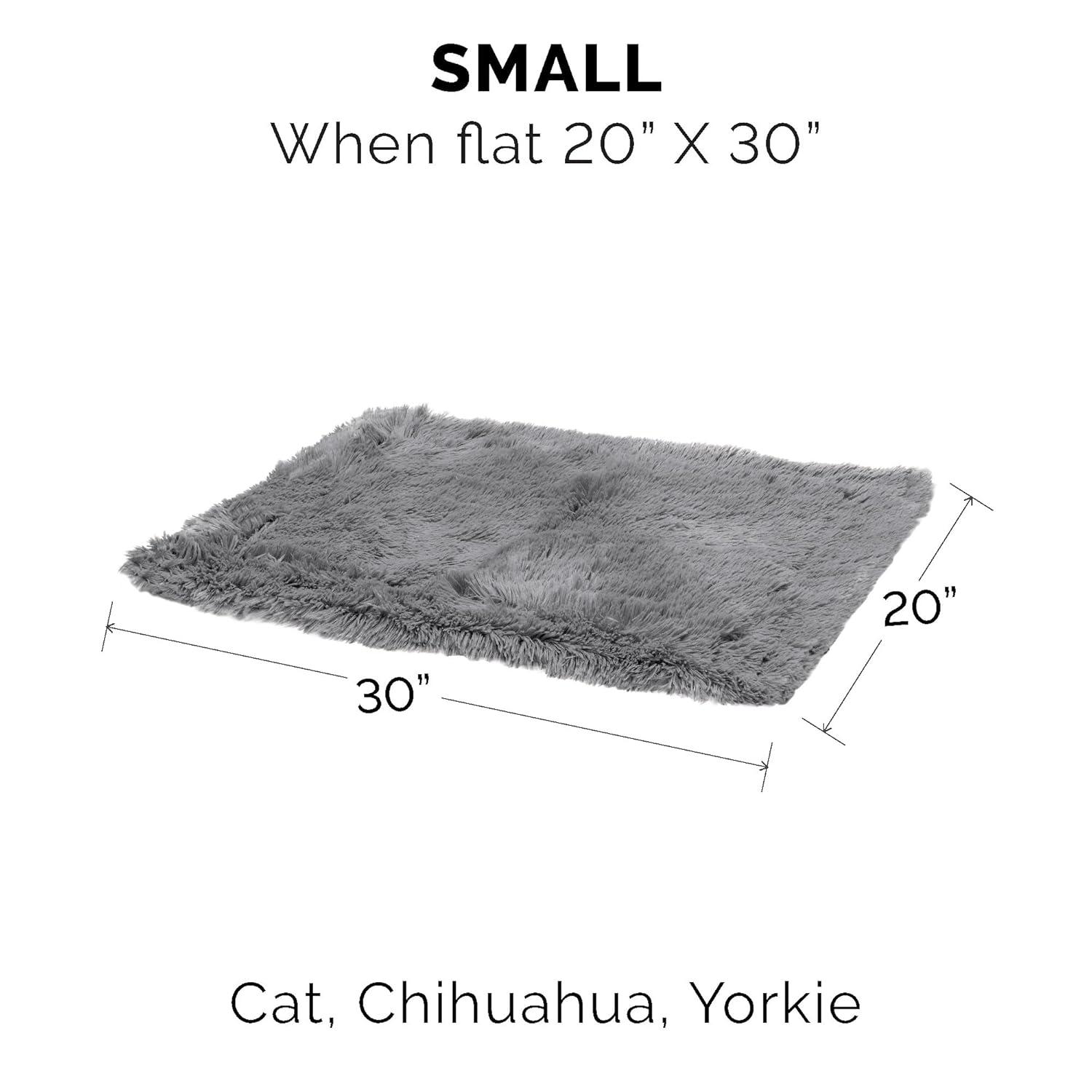 QUALITY FLOORING INC. Waterproof Throw Blanket For Dogs & Indoor Cats, Washable - Shaggy Plush Calming Long Faux Fur & Velvet Dog Blanket