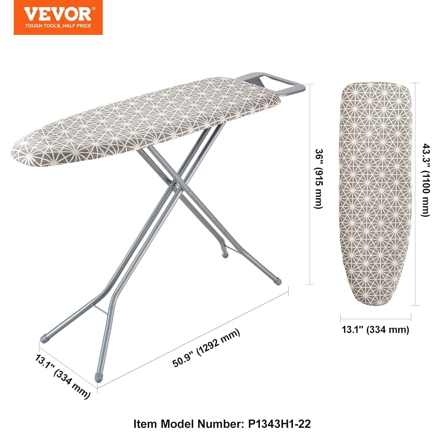 VEVOR Polypropylene,Sponge Adjustable Freestanding Ironing Board