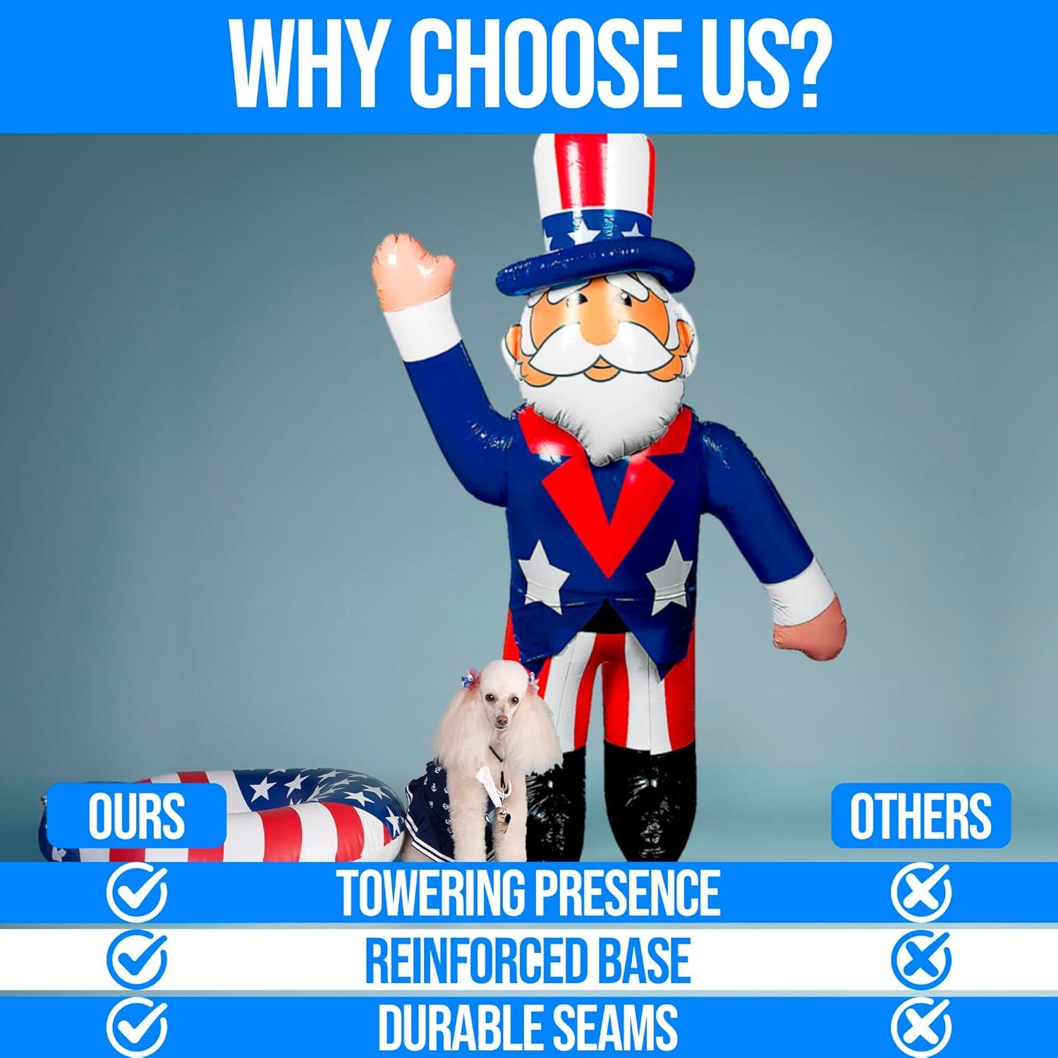 Large Inflatable Uncle Sam Patriotic Party Decoration