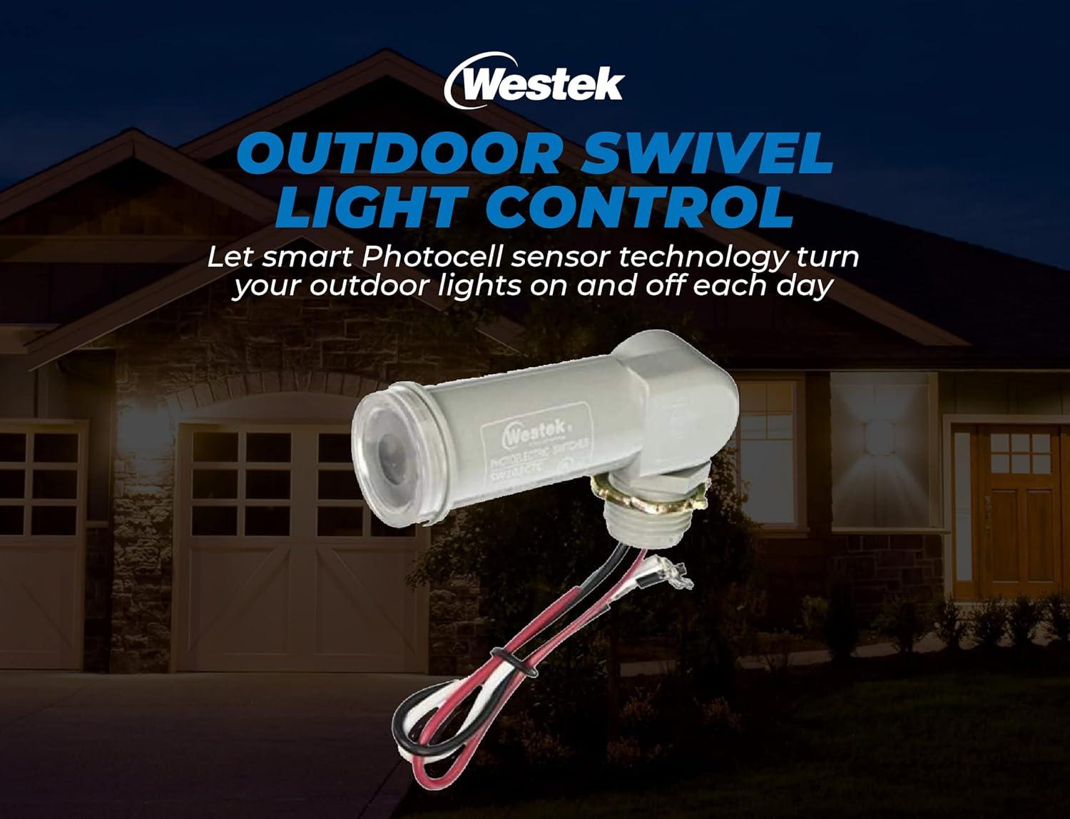 Black Outdoor Swivel Eye Light Control