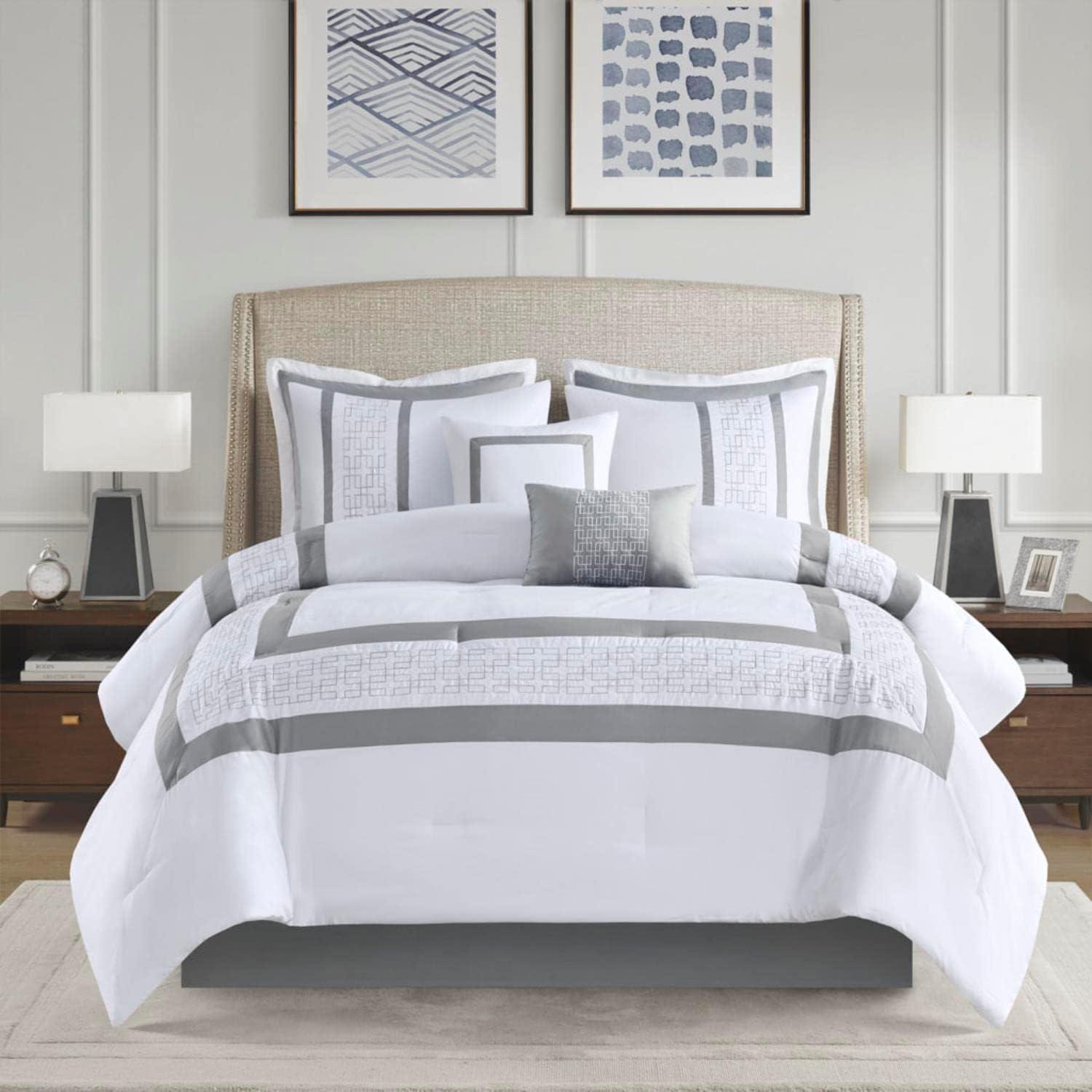 510 Design 8 Piece Embroidered Comforter Set