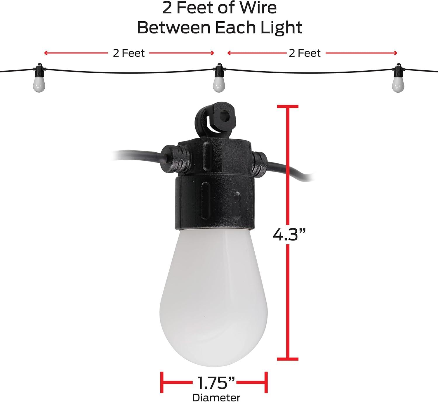 Monster Smart Weather Resistant Sound Reactive Multicolor 24 ft String Lights, 12 LED Lights, Wifi Mobile App & Voice Control, RGB + IC Flow, Corded Electric