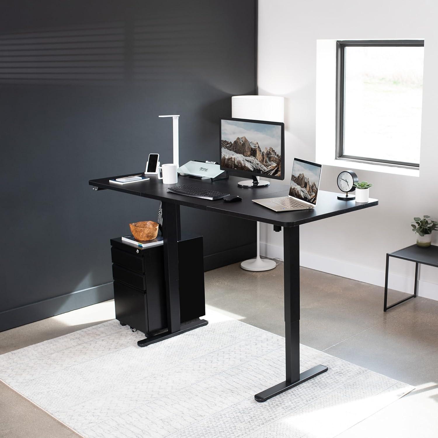 Elevate 71" Black Electric Height-Adjustable Standing Desk