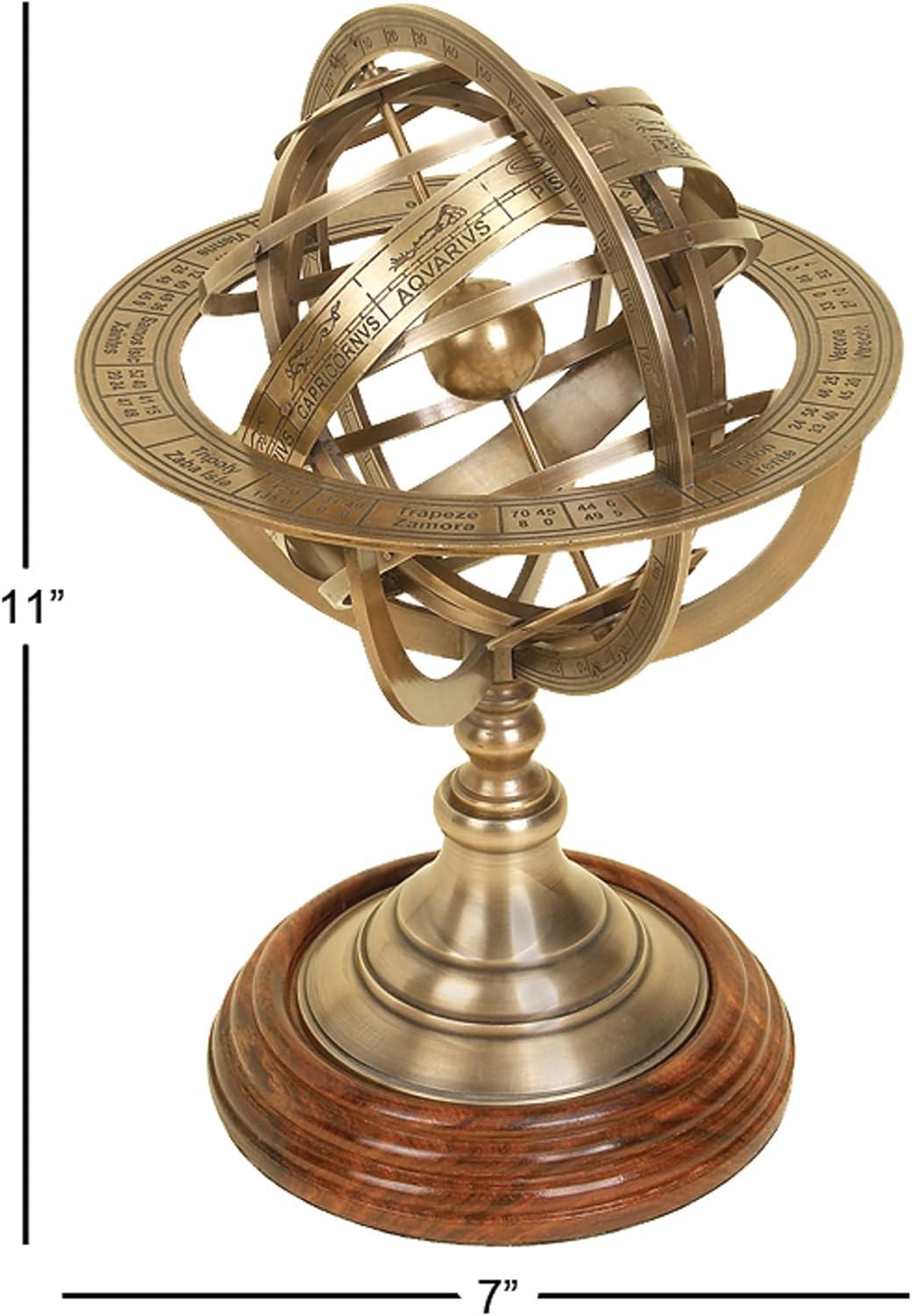 Thor Brass Globe Armillary Unique Table Decor