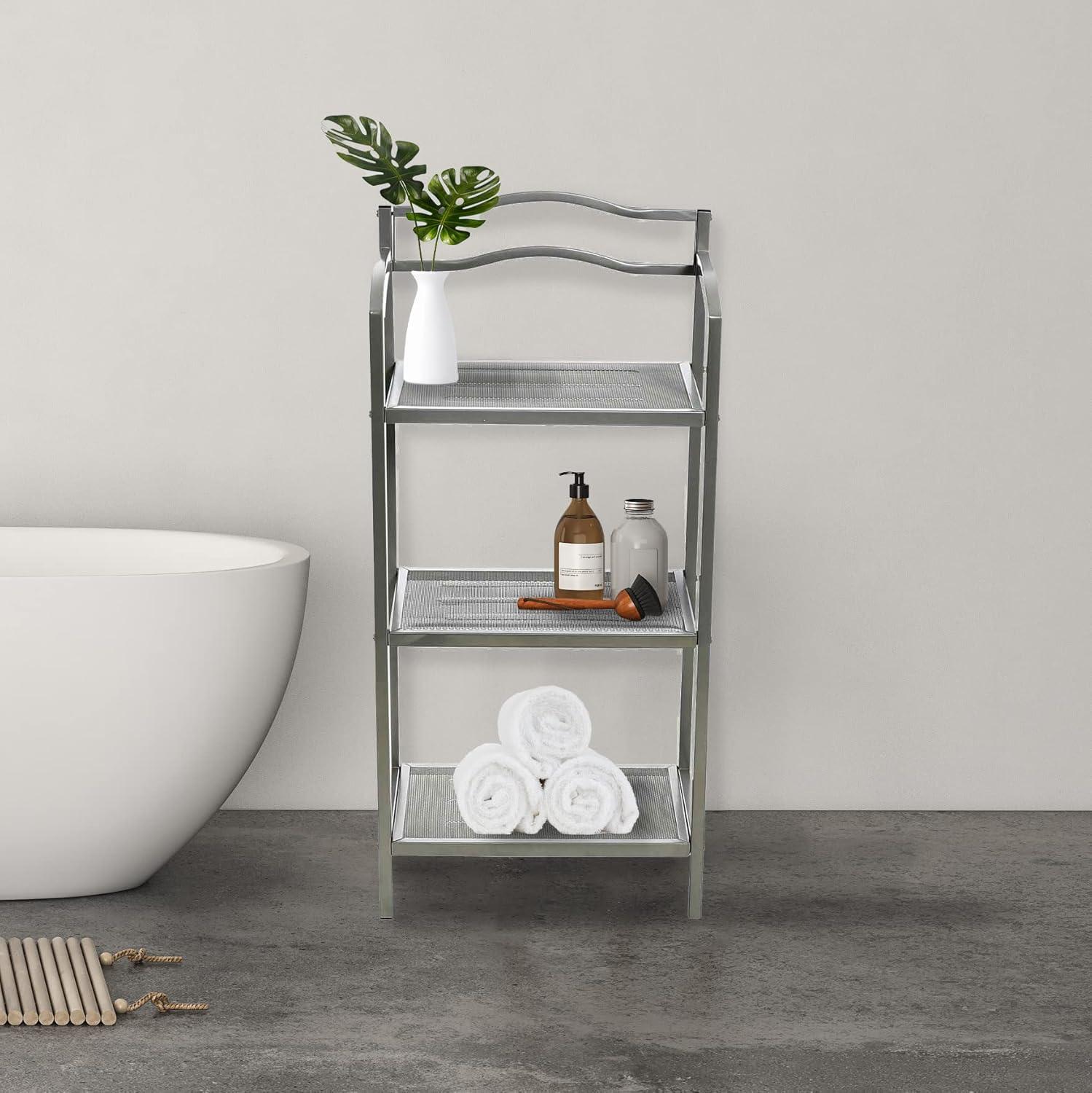 3-Tier Metal Over the Toilet Bathroom Storage Shelf