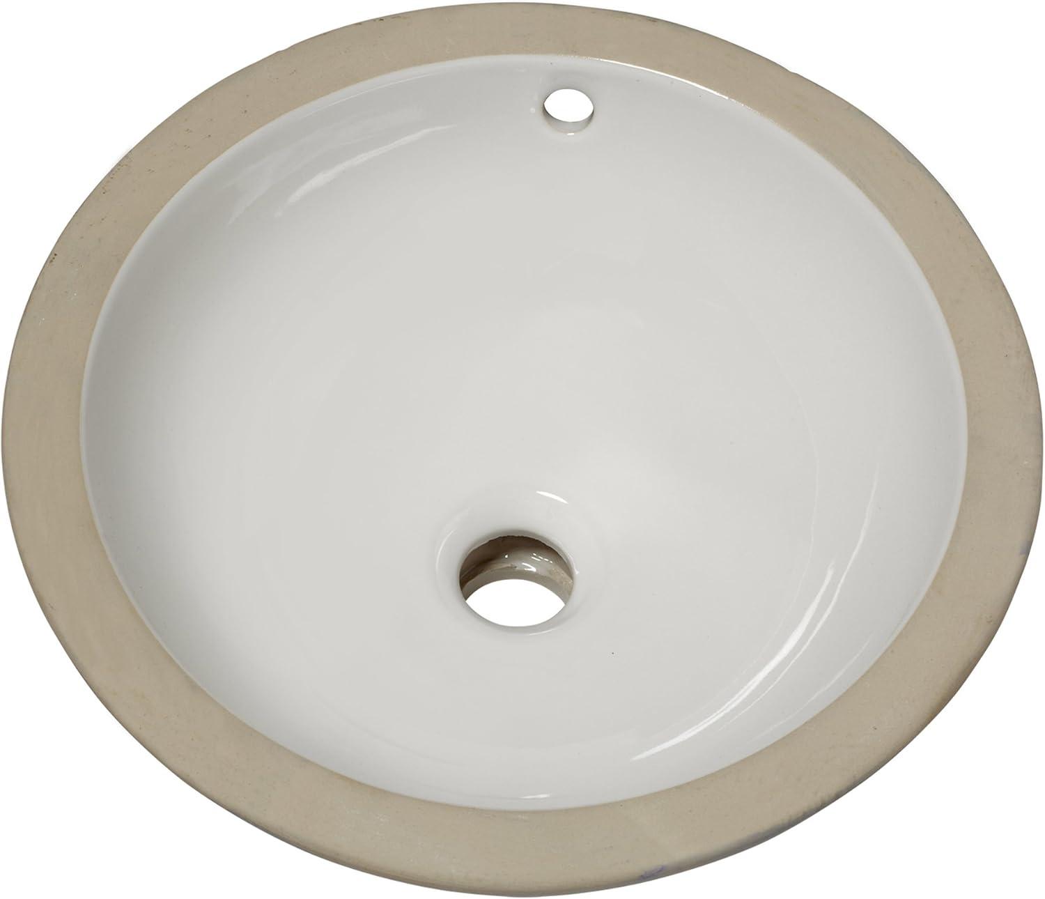 American Standard Orbit 15.5'' Ceramic Circular Bathroom Sink with Overflow