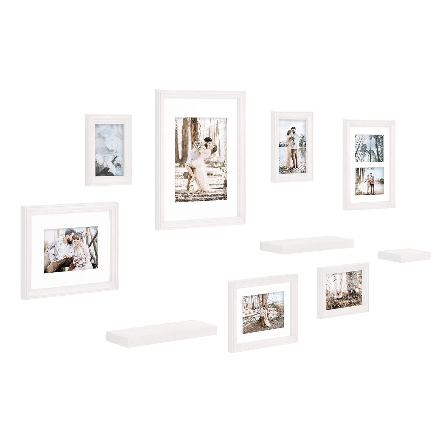 10pc Bordeaux Frame Box Set White - Kate & Laurel All Things Decor