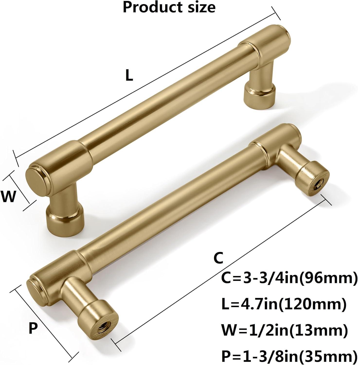 Piper Kitchen Handles, Solid Core Drawer Pulls for Cabinet Doors, 3-3/4" (96mm)