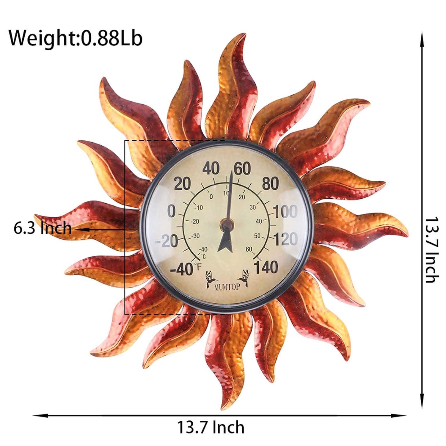 MUMTOP Thermometer Indoor Outdoor Sun Waterproof Wall-Mounted Thermometer Does not Require Any Battery