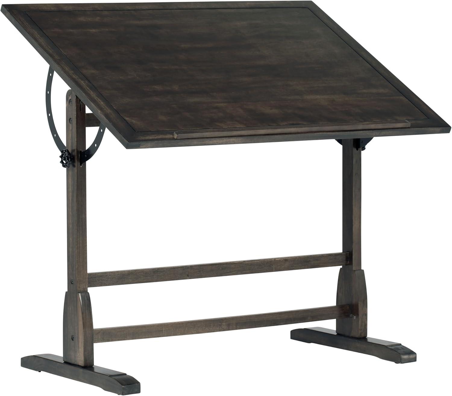Vintage Solid Wood Drawing/Drafting Table with 42" x 30" Adjustable Tilting Top