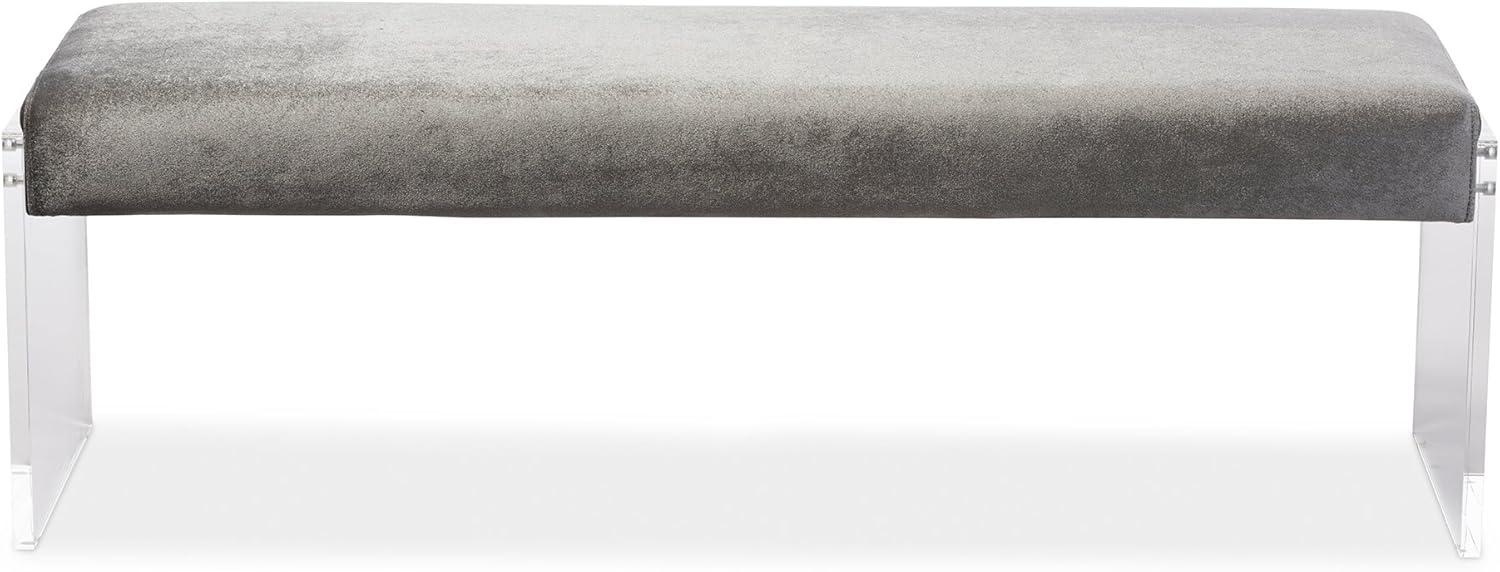 Polyester Blend Upholstered Bench