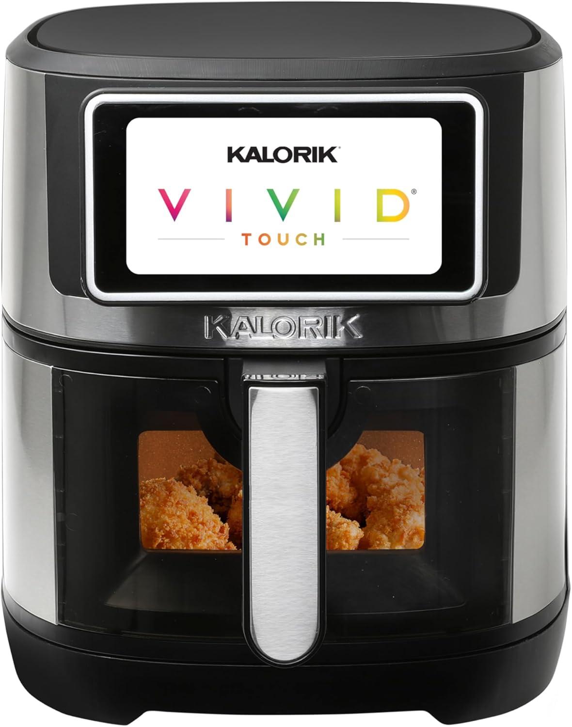 Kalorik Vivid Touch 5-Quart Black Stainless Steel Air Fryer