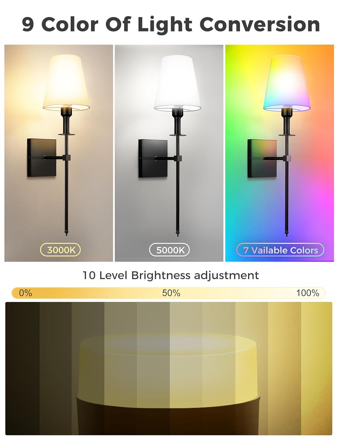 Battery Operated Black Wall Sconce Set Of 2,not Hardwired Fixture Wireless Wall Light ,dimmable Picture Sconces Cordless ,Easy To Install Battery Powered Lamp,for Bedroom, Lounge, Farmhouse Gallery