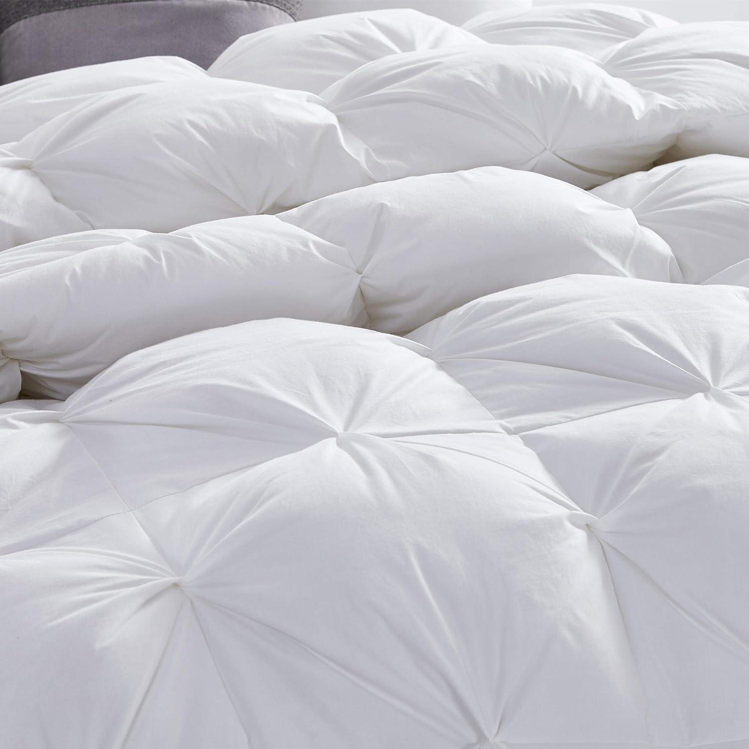 Luxurious King White Cotton Goose Down Comforter