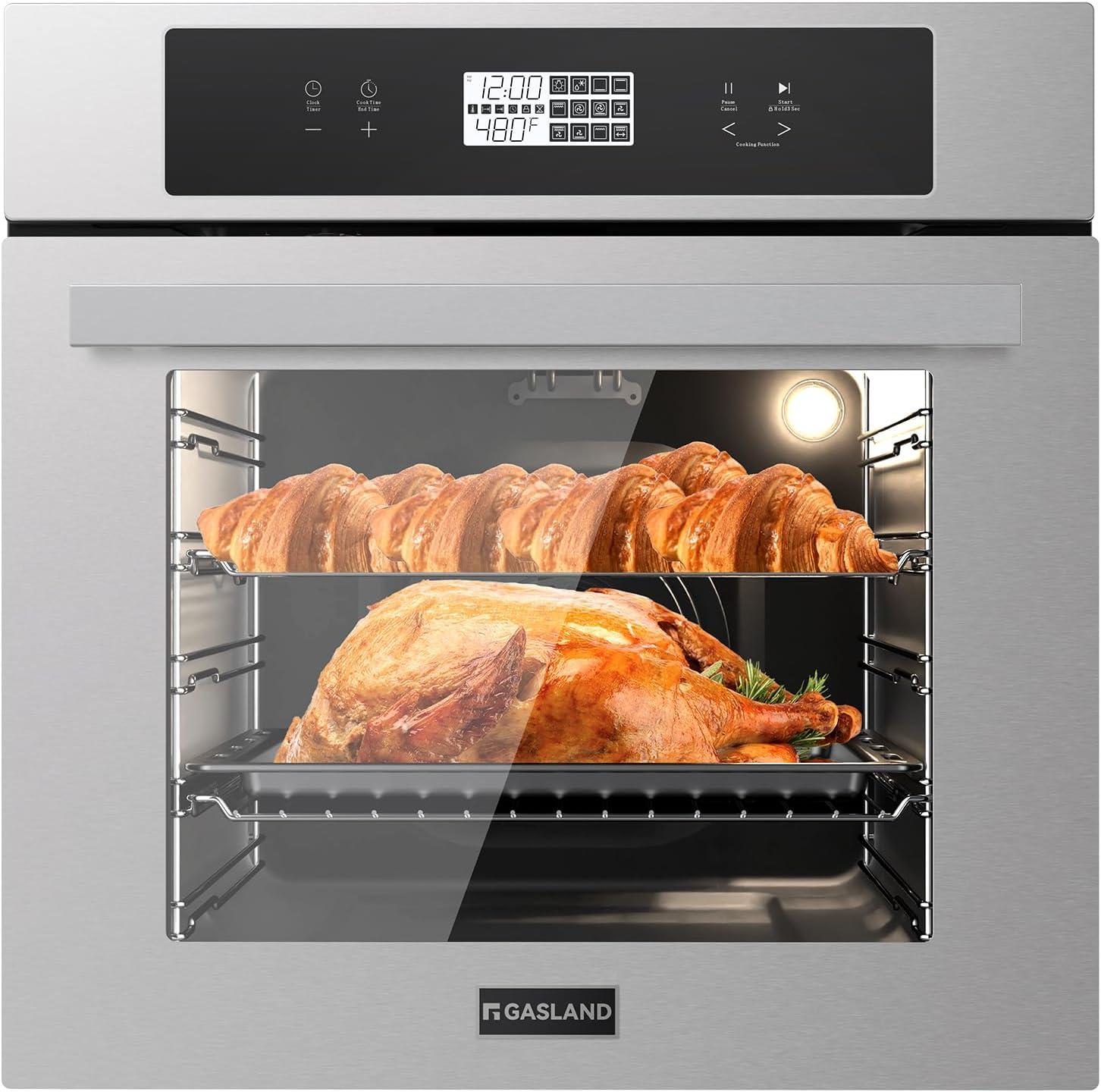 GASLAND 24" 2.3 cu. ft. Electric Single Wall Oven With 6 Cooking Functions ES606MS