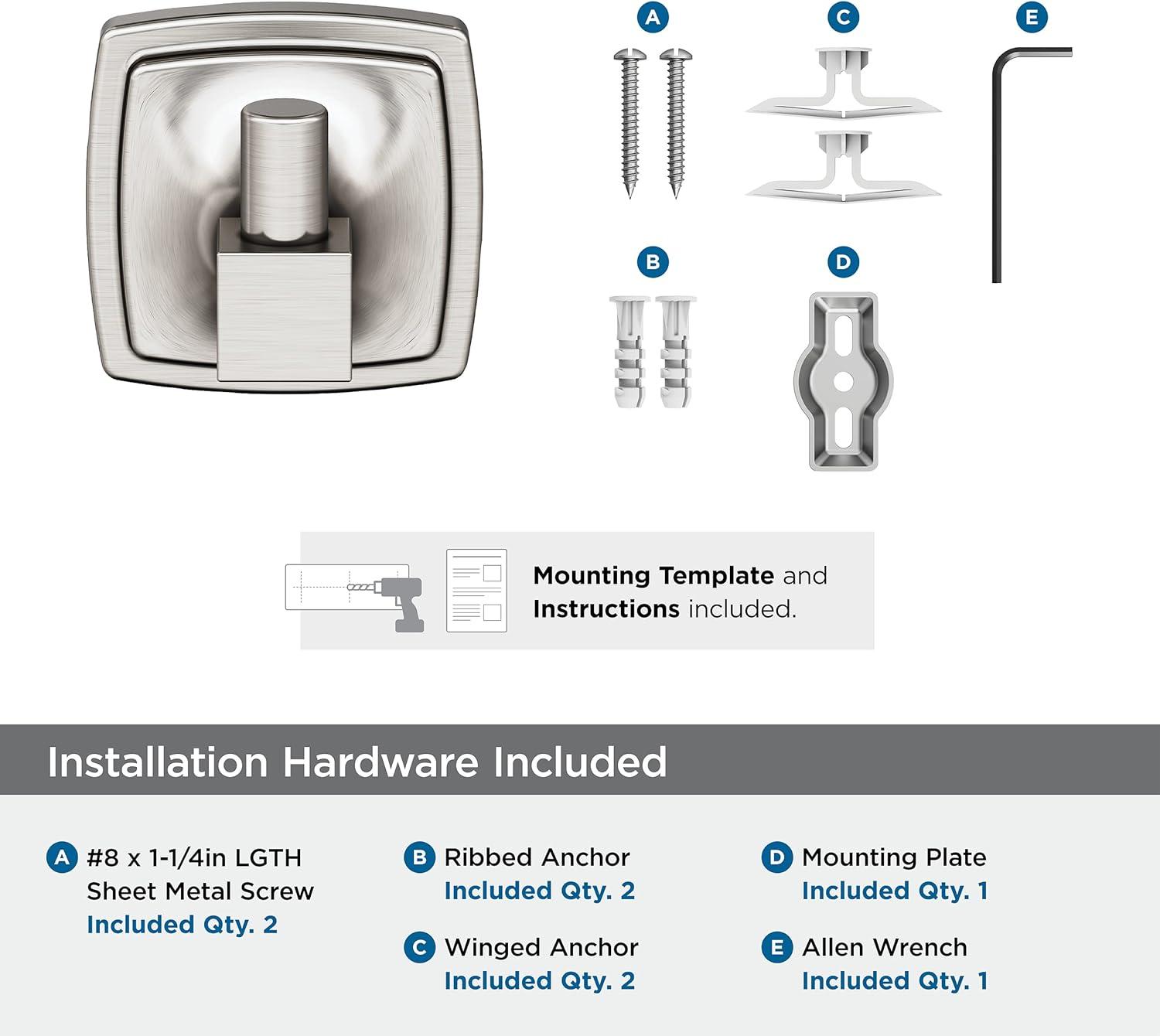 Amerock Stature Wall Mounted Hook for Towel and Robe