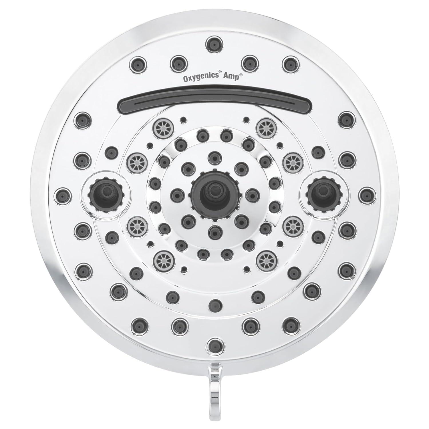 Oxygenics Amp Chrome Fixed Shower Head 1.8-GPM (6.8-LPM)