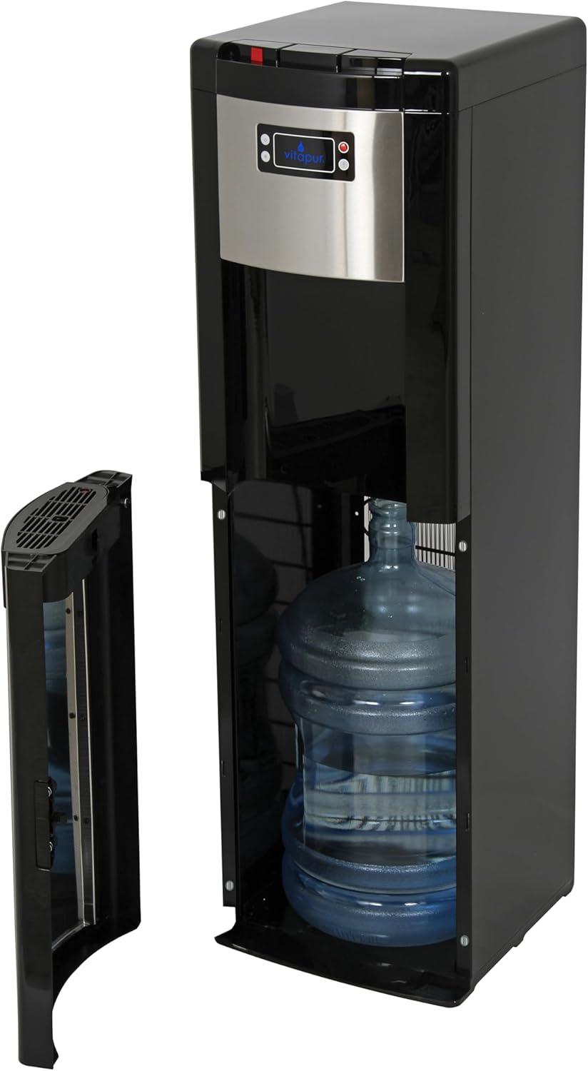 Black and Stainless Steel Bottom Load Water Dispenser