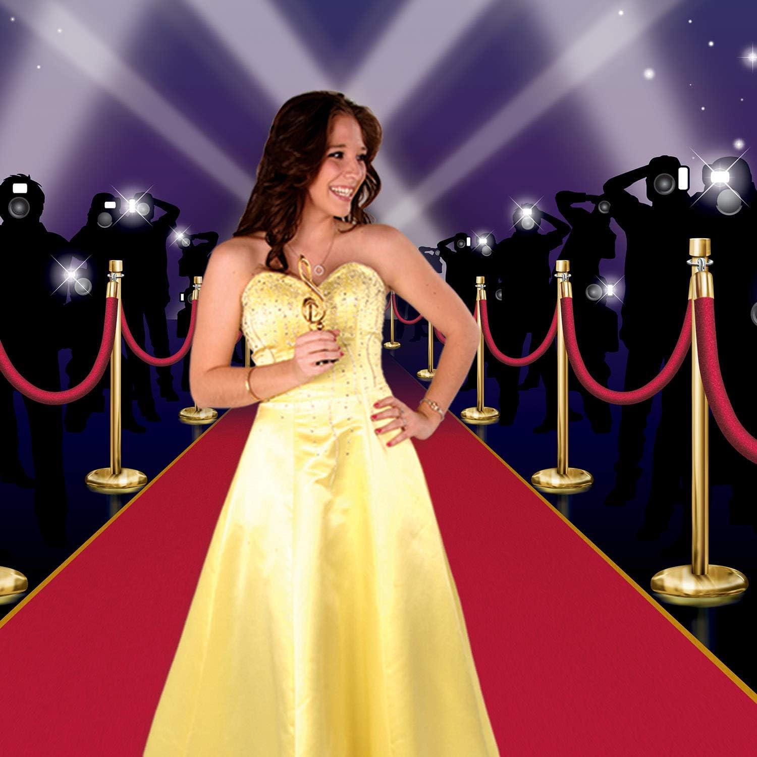 Beistle Red Carpet Insta-Mural Photo Op, 5' x 6', (1/Pkg) Multicolored