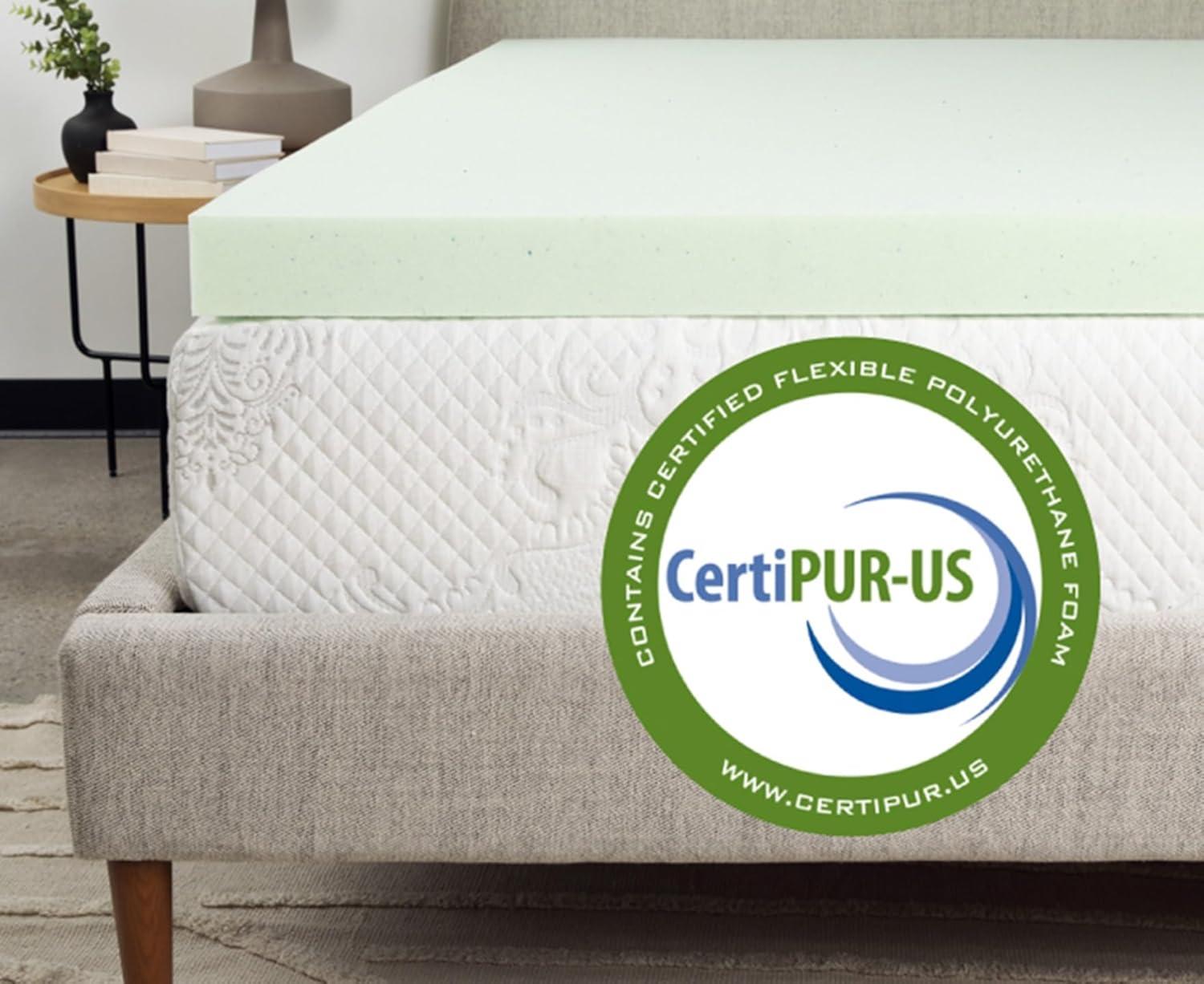Bridgevine Home 3 inch Queen Size Cool Gel Memory Foam Mattress Topper