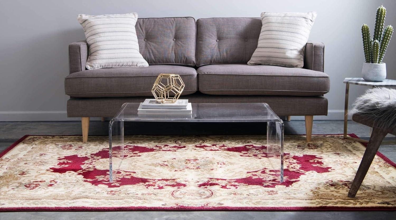 Regal Medallion 9' x 12' Red Synthetic Area Rug