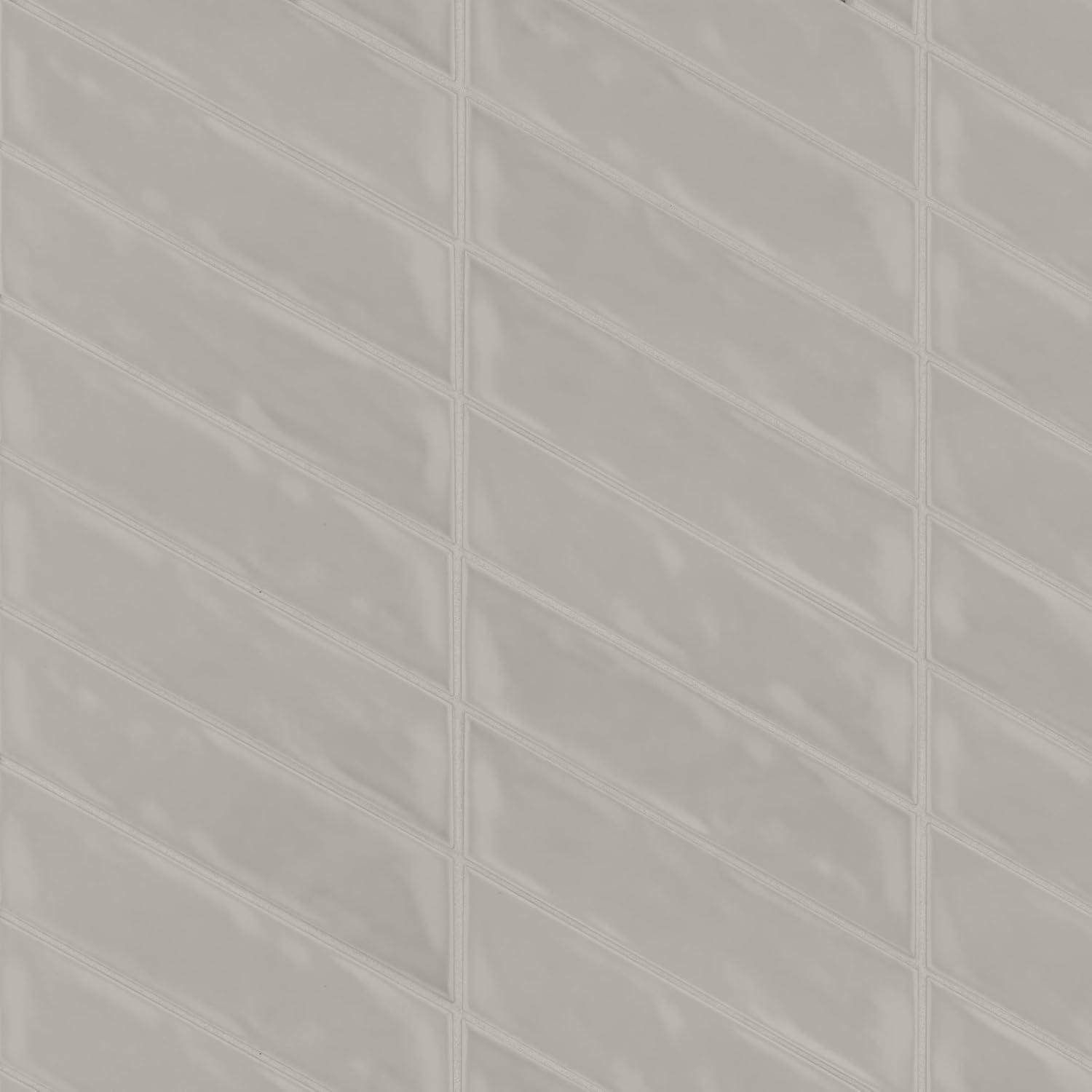 Bedrosians Sorrento Gloss Ceramic Tile 2.5" x 10", Right-Side, Fiore (18-Pack, 3.26 SF)